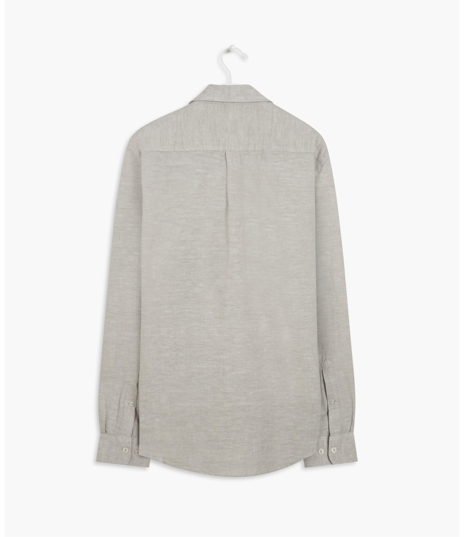 Camisa Linho  Cross Dye Cinza Claro
