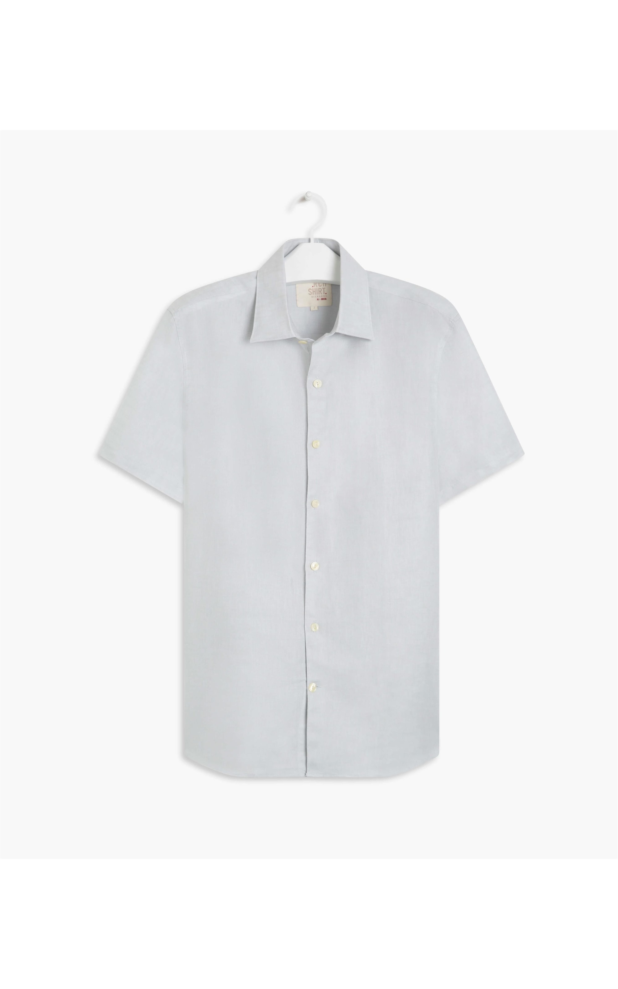 Camisa Linho  Cross Dye Cinza Claro