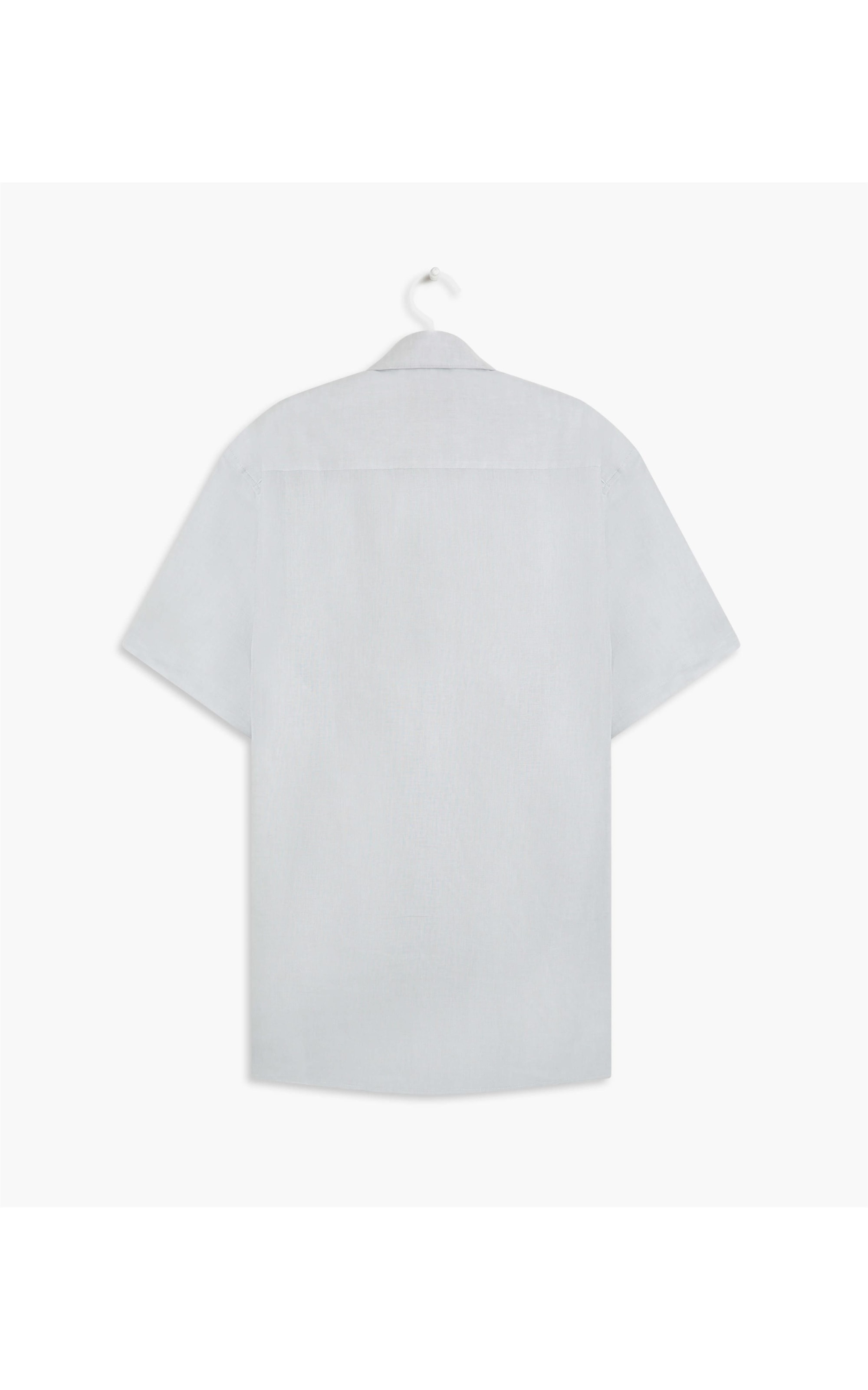 Camisa Linho  Cross Dye Cinza Claro
