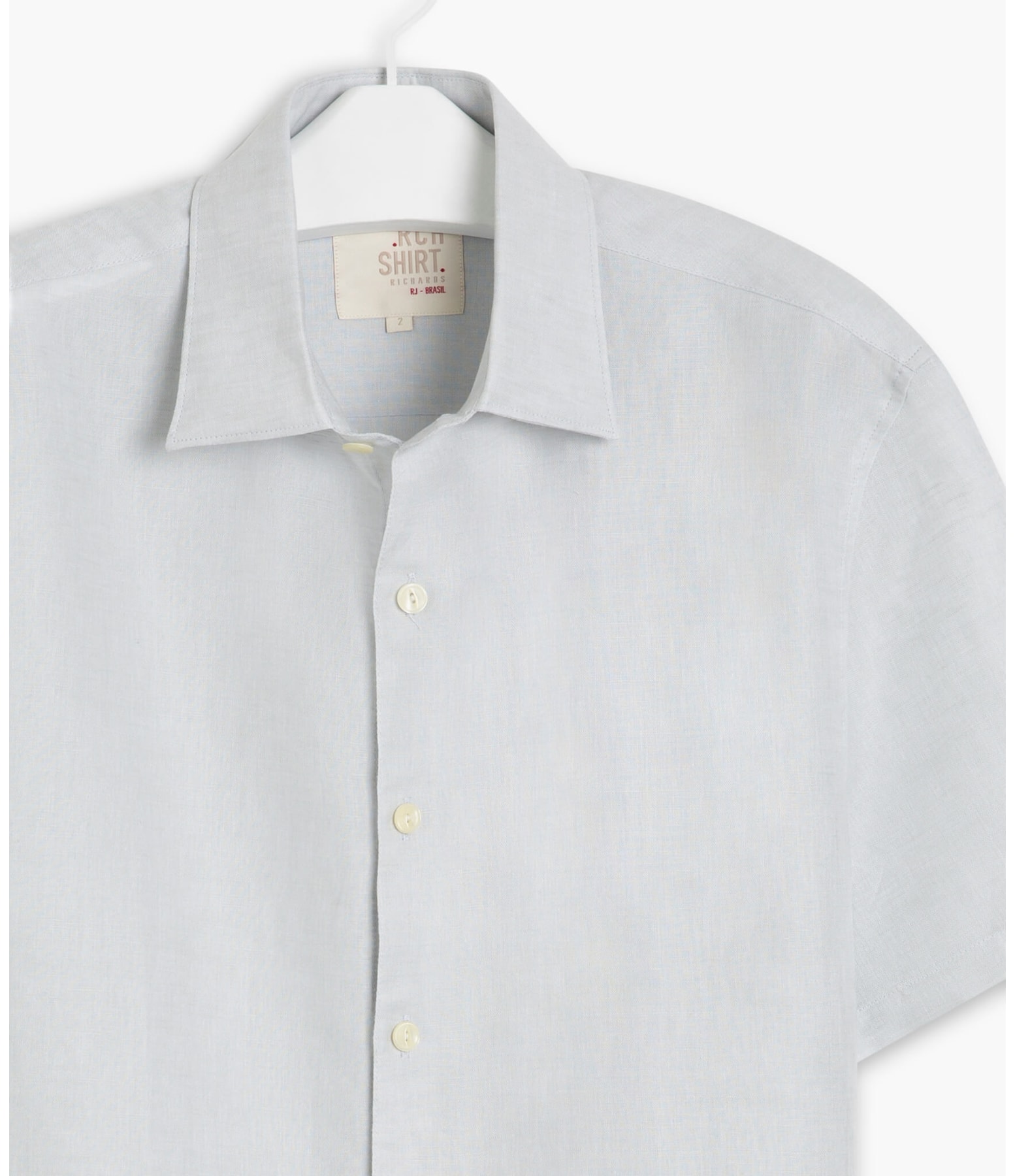 Camisa Linho  Cross Dye Cinza Claro