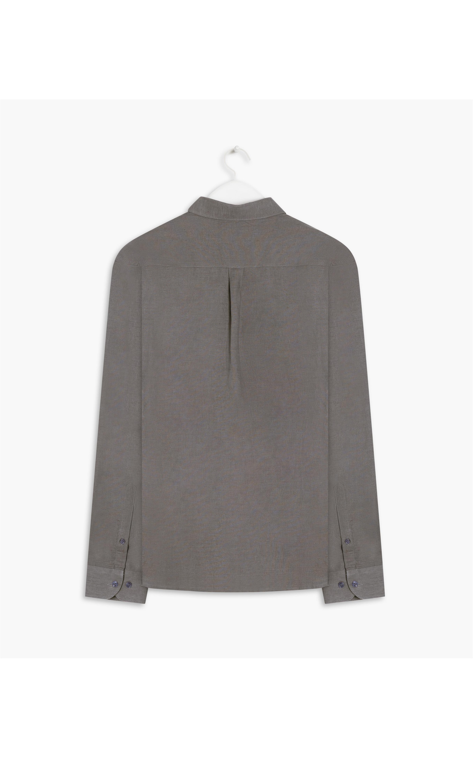 Camisa Linho  Cross Dye Cinza Medio