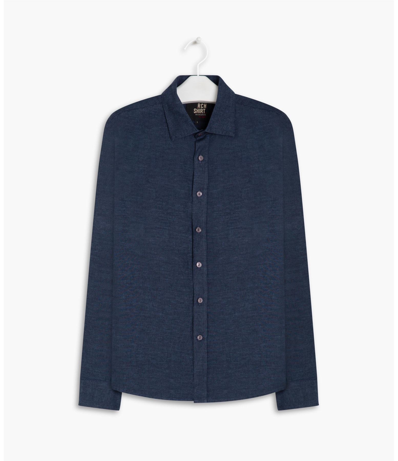 Camisa Linho  Cross Dye Dark Navy