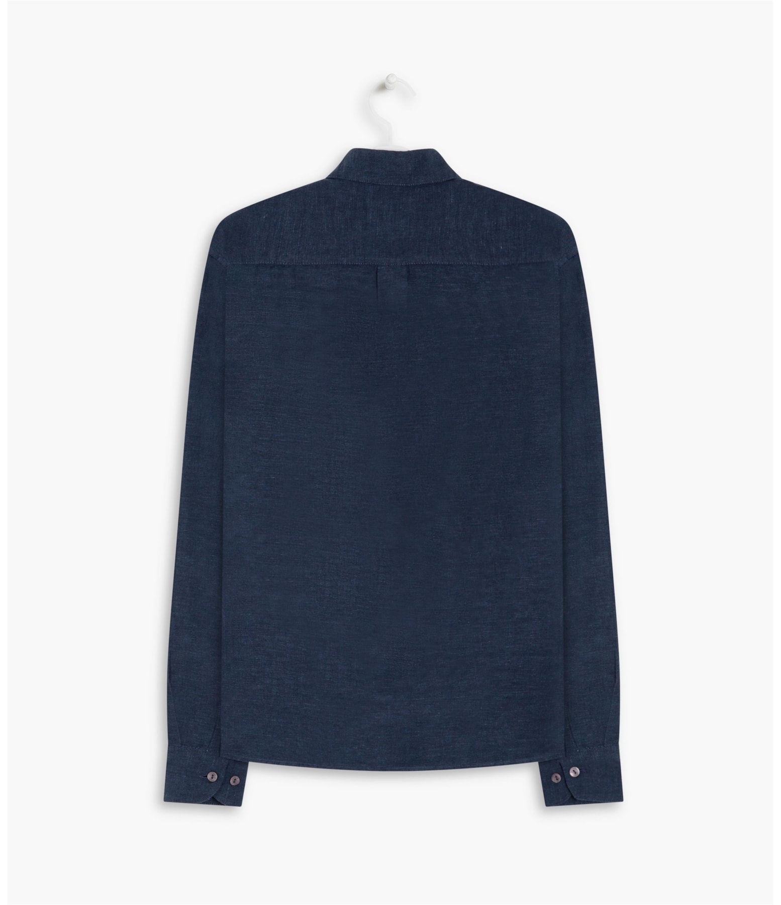 Camisa Linho  Cross Dye Dark Navy