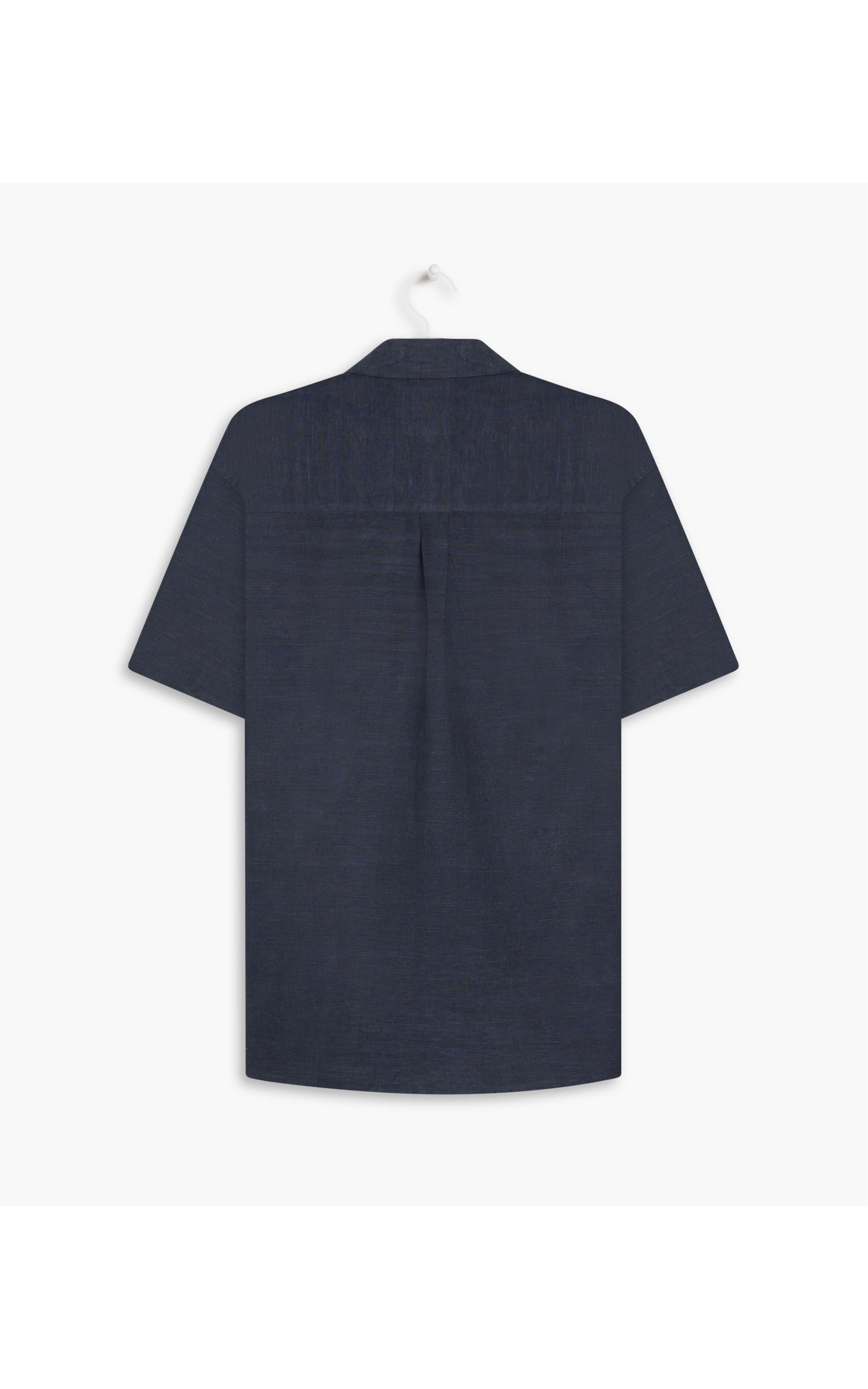 Camisa Linho  Cross Dye Dark Navy
