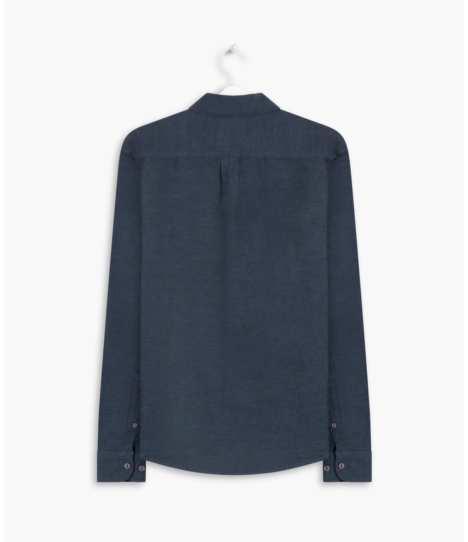 Camisa Linho  Cross Dye Dark Navy
