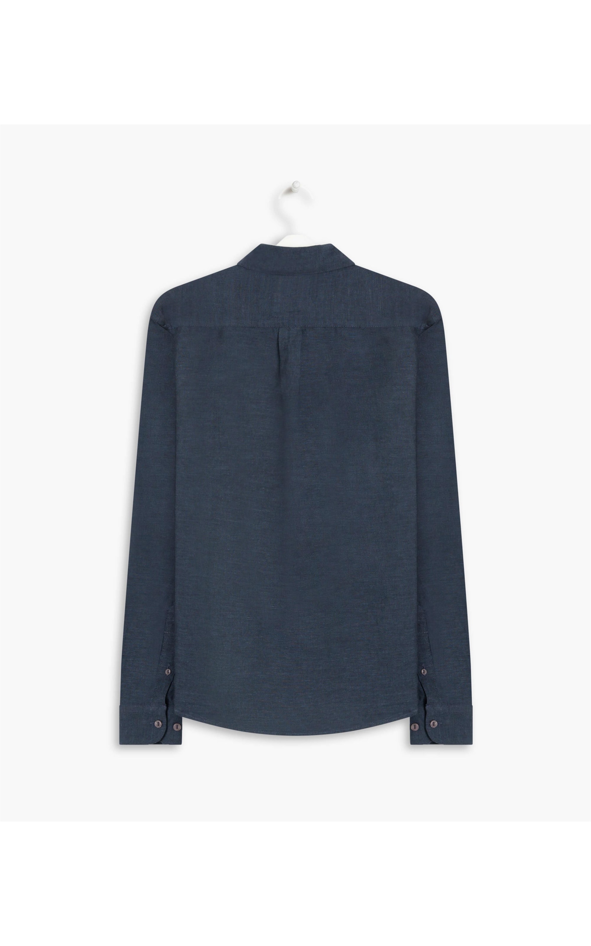 Camisa Linho  Cross Dye Dark Navy