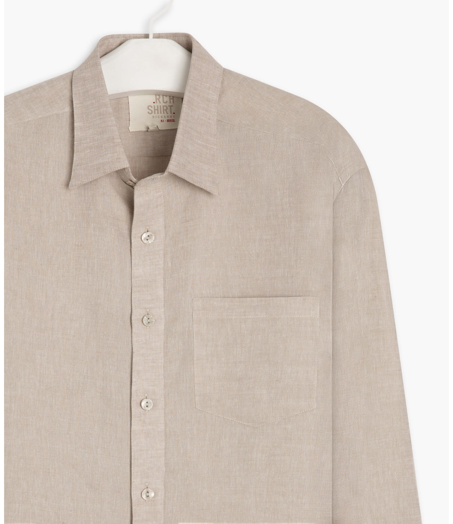 Camisa Linho  Cross Dye Natural