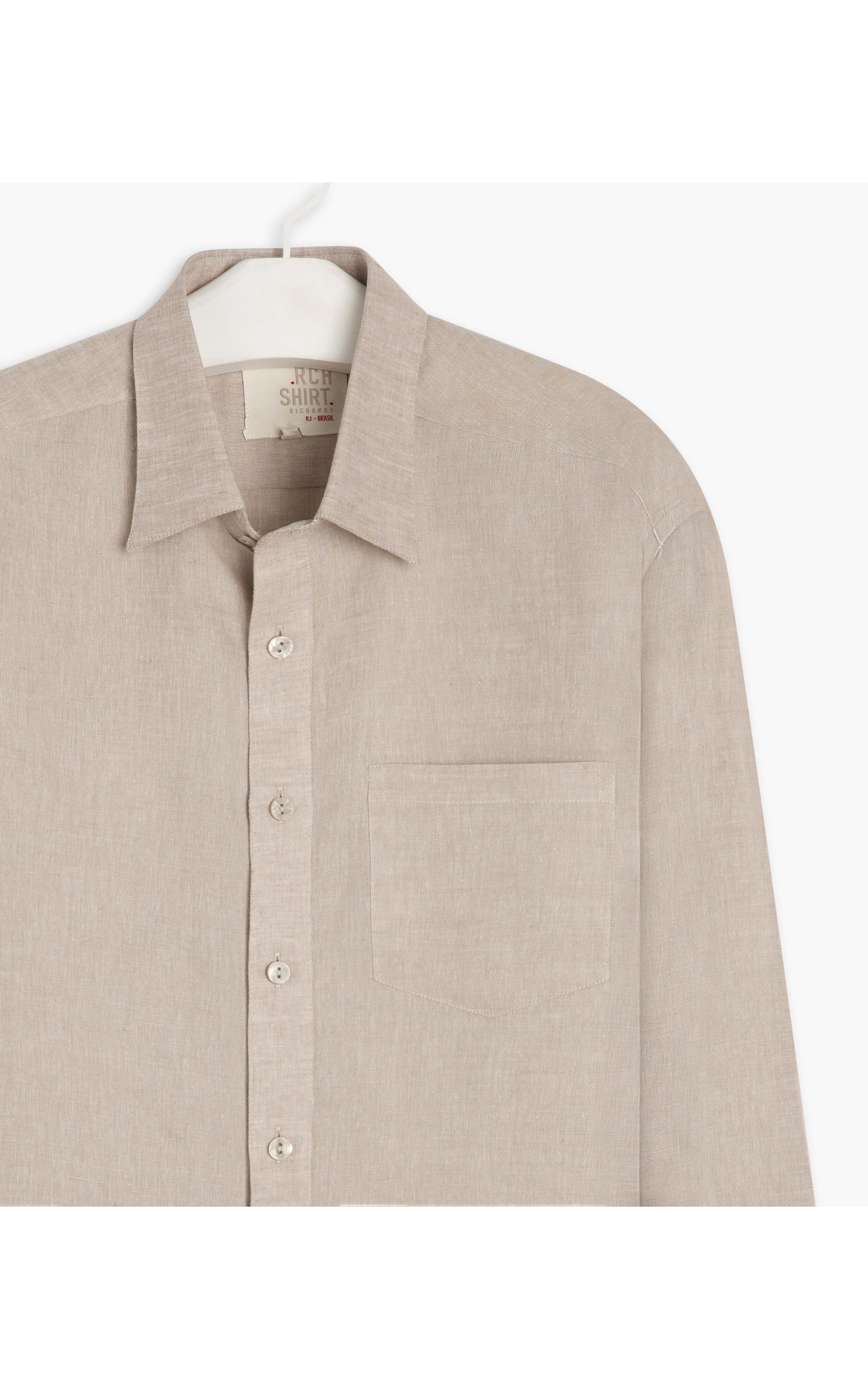 Camisa Linho  Cross Dye Natural