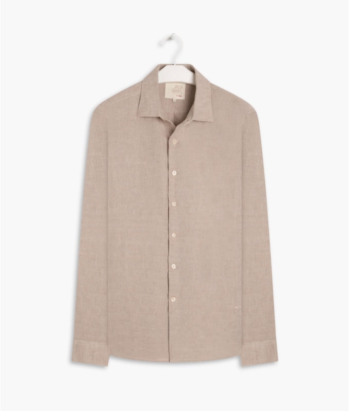 Camisa Linho  Cross Dye Natural