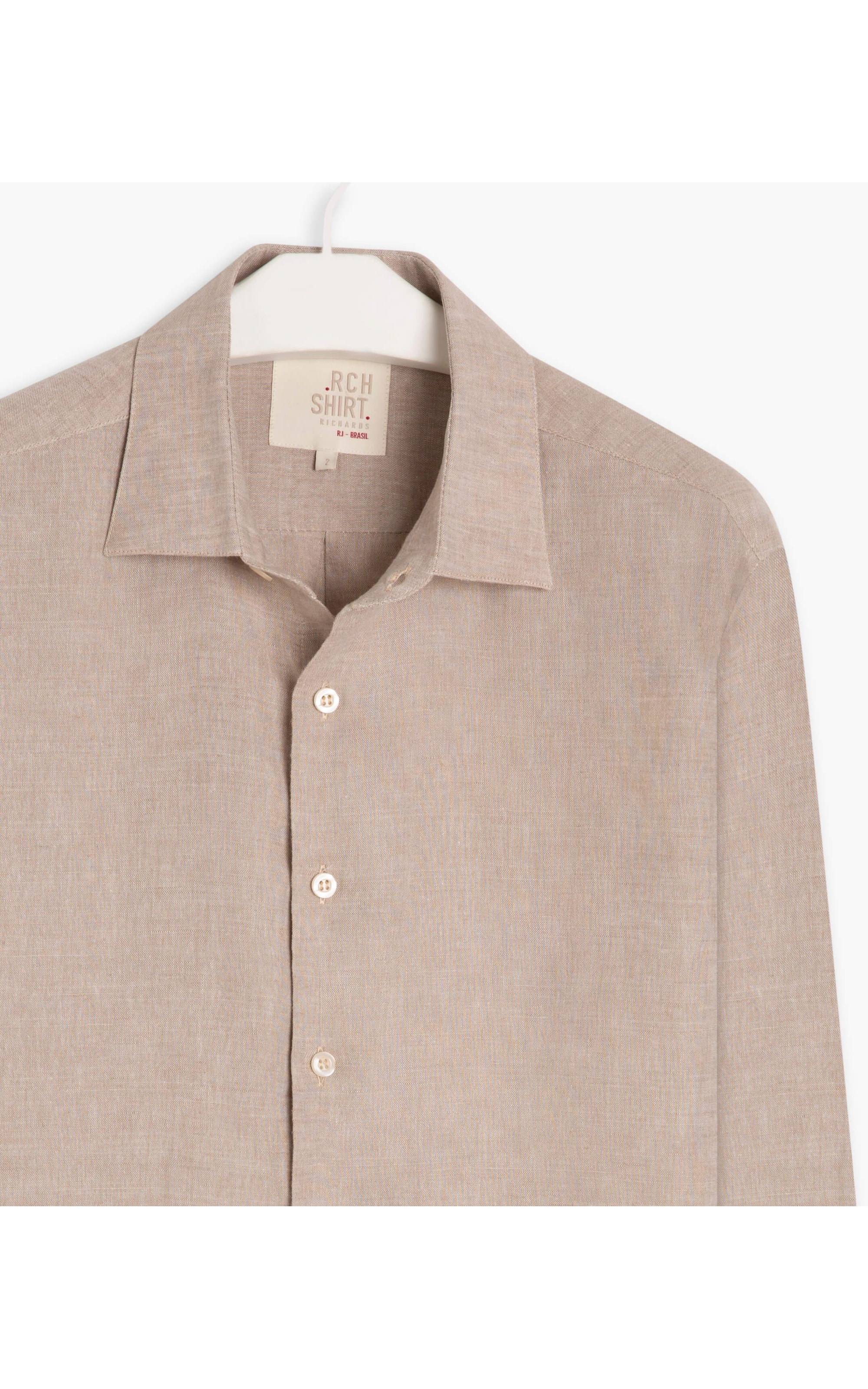 Camisa Linho  Cross Dye Natural
