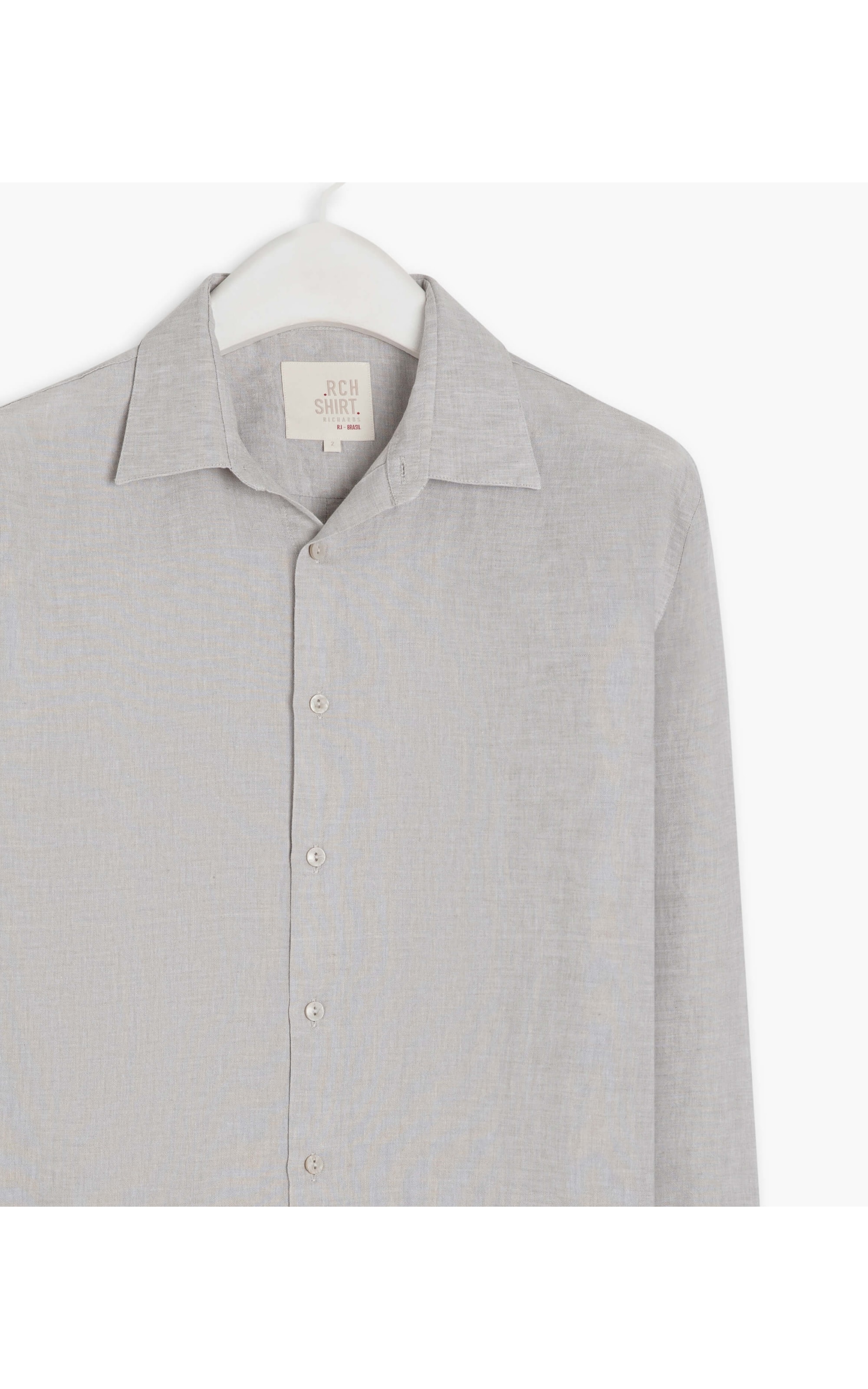 Camisa Linho  Cross Dye Prata