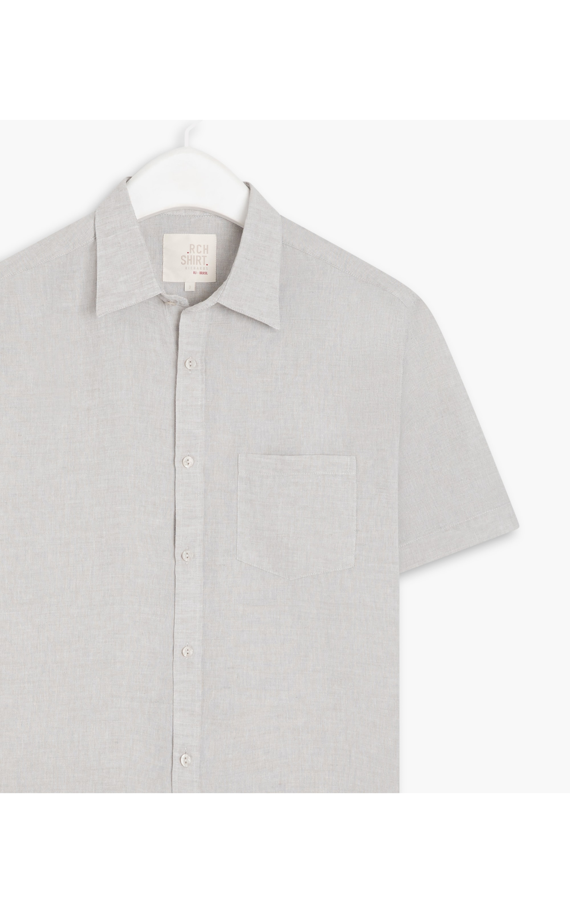 Camisa Linho  Cross Dye Prata