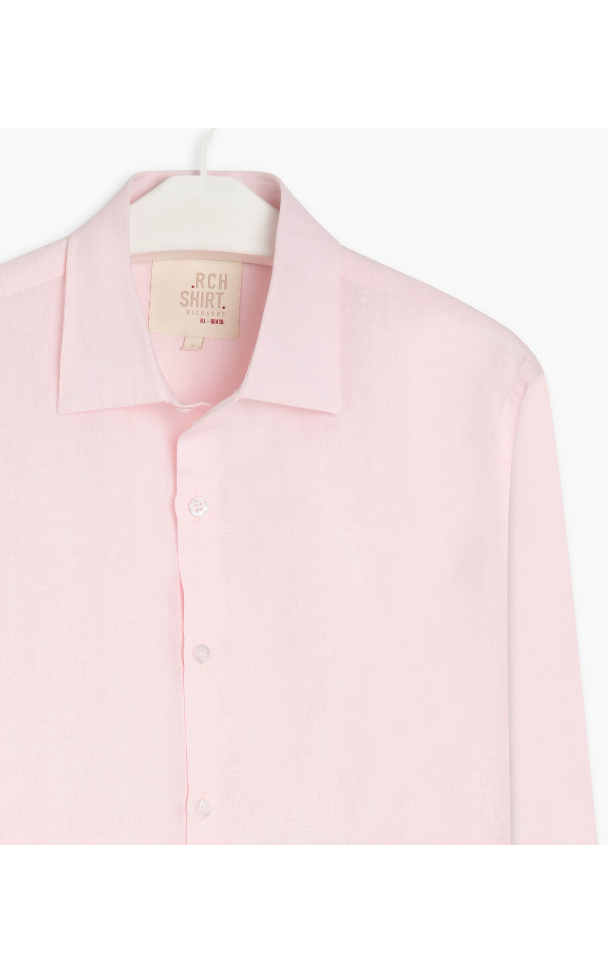 Camisa Linho  Cross Dye Rosa