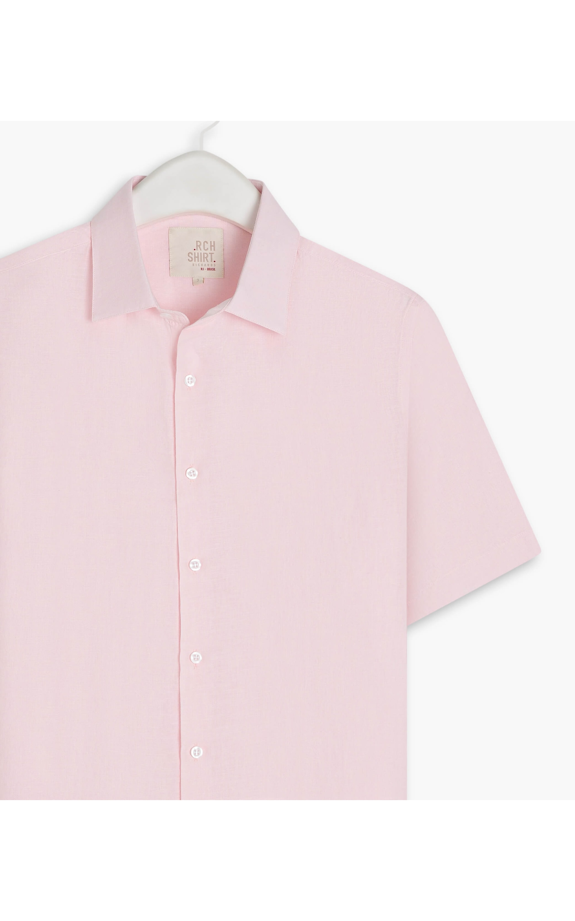 Camisa Linho  Cross Dye Rosa