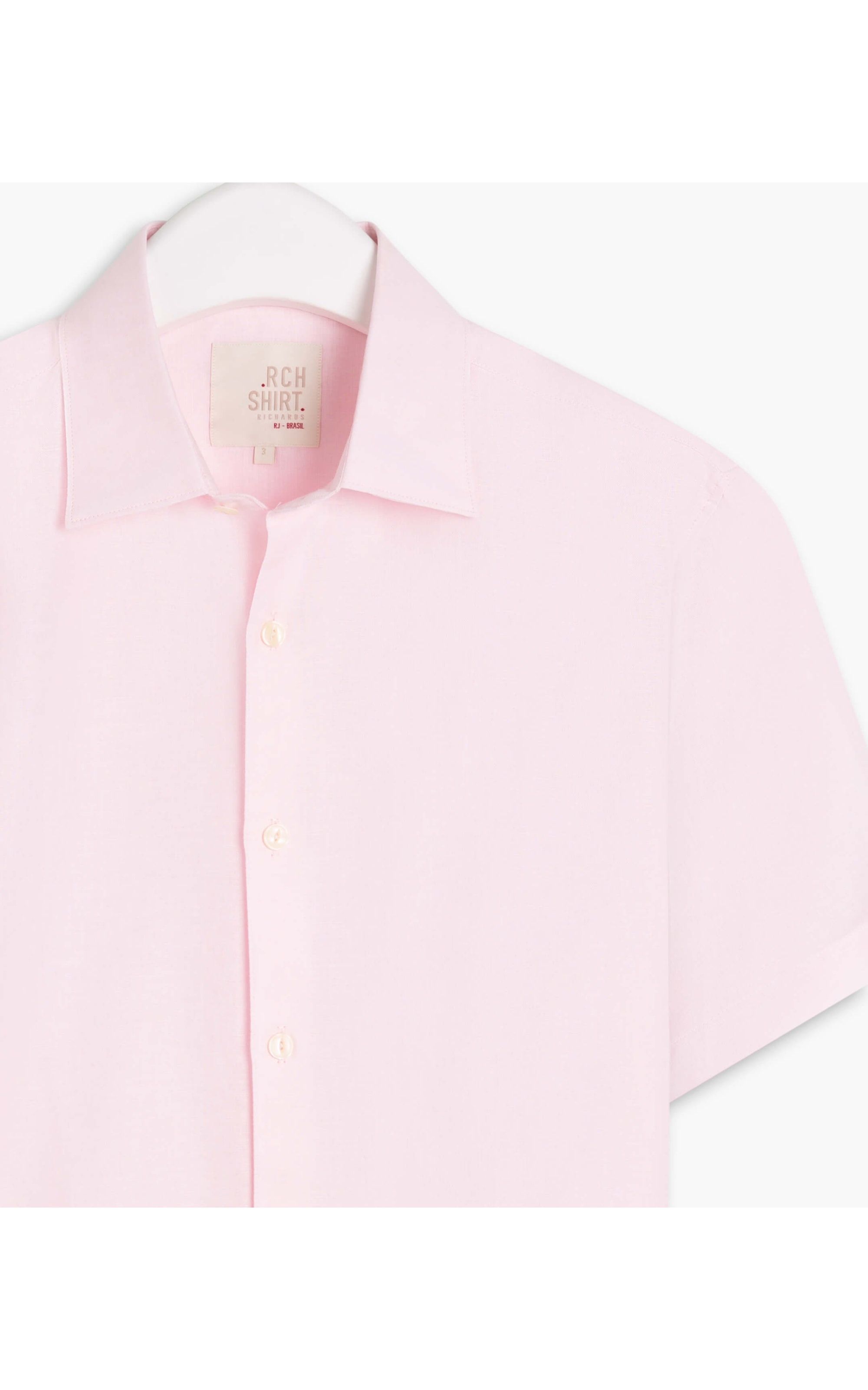 Camisa Linho  Cross Dye Rosa