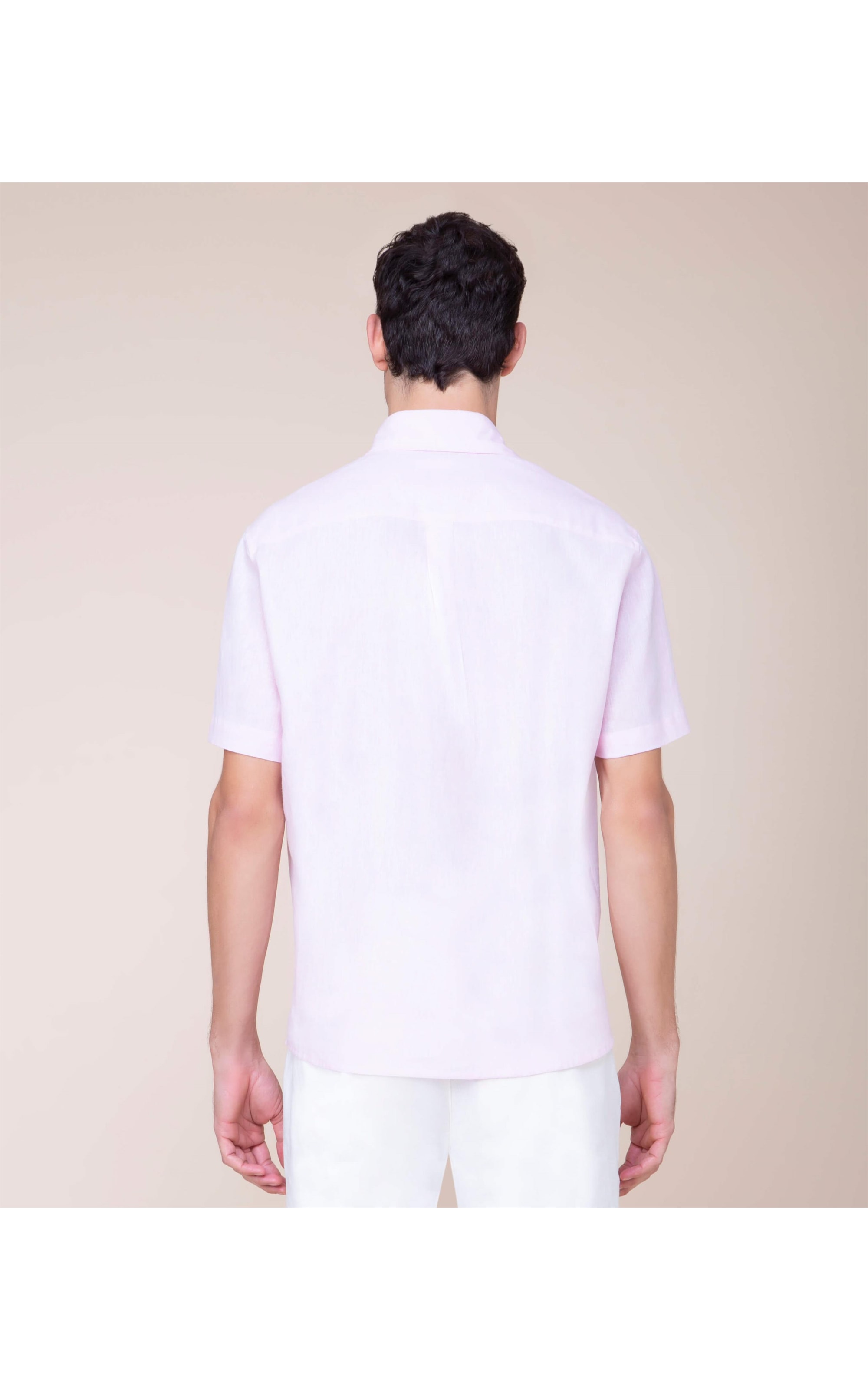 Camisa Linho  Cross Dye  Rosê