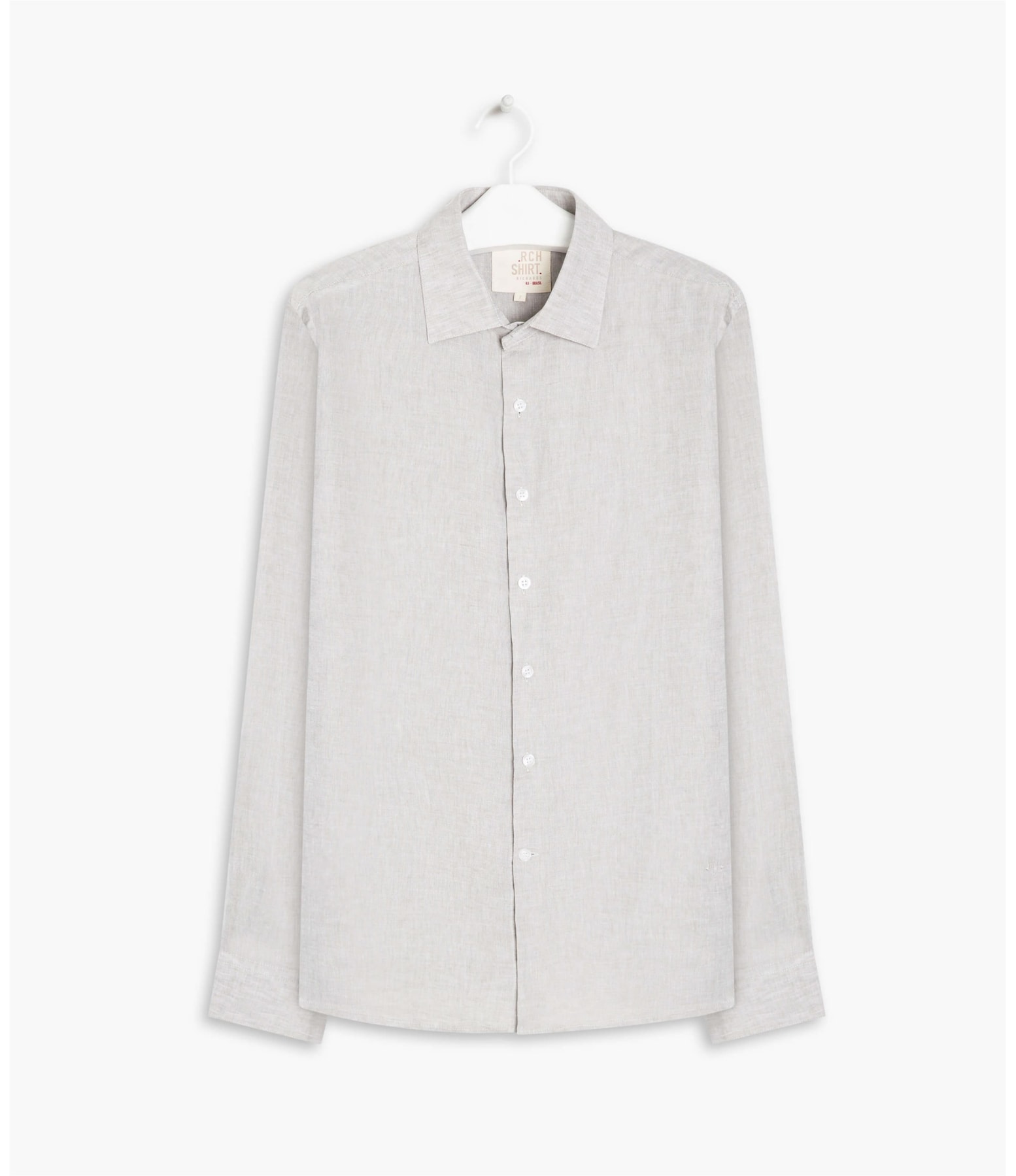 Camisa Linho  Cross Dye Silver Gray