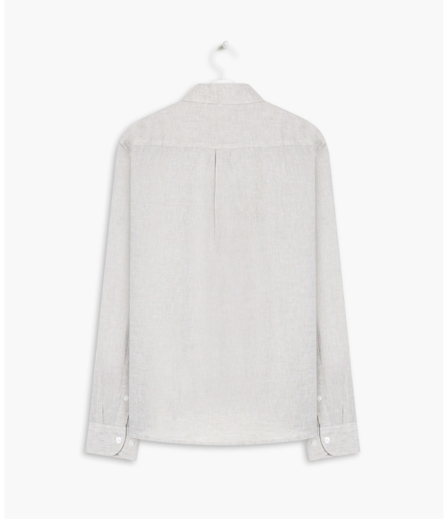 Camisa Linho  Cross Dye Silver Gray