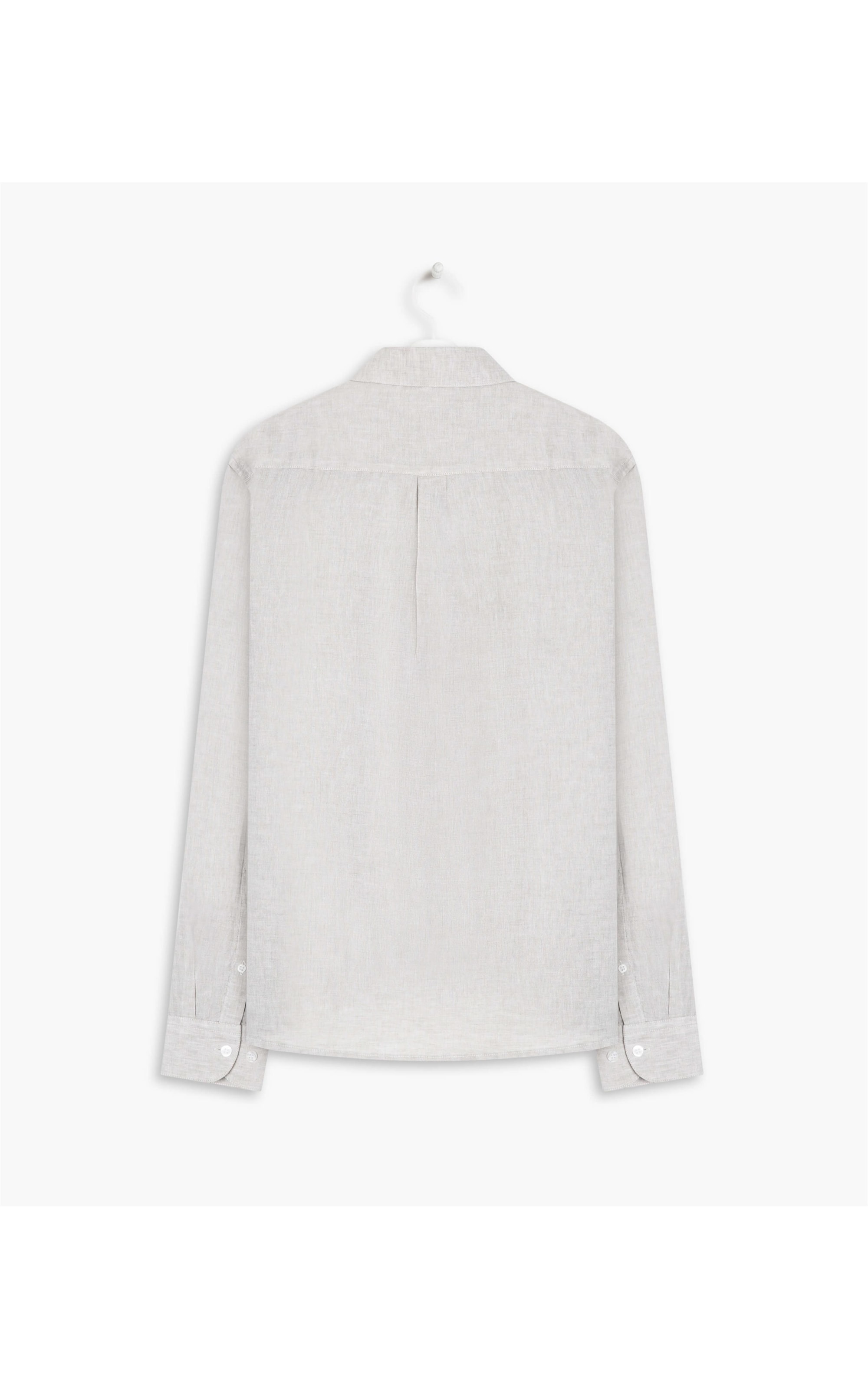 Camisa Linho  Cross Dye Silver Gray