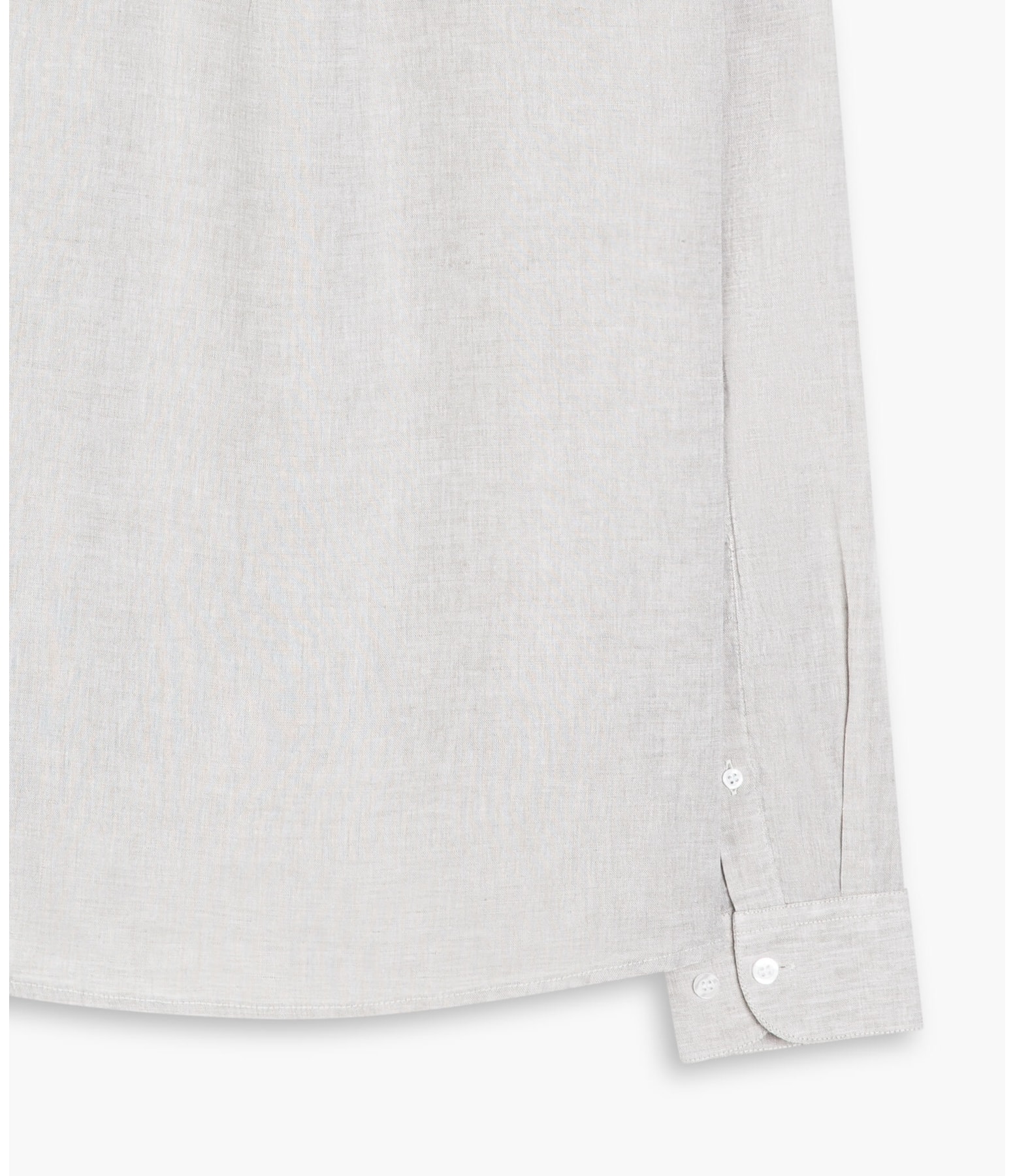 Camisa Linho  Cross Dye Silver Gray