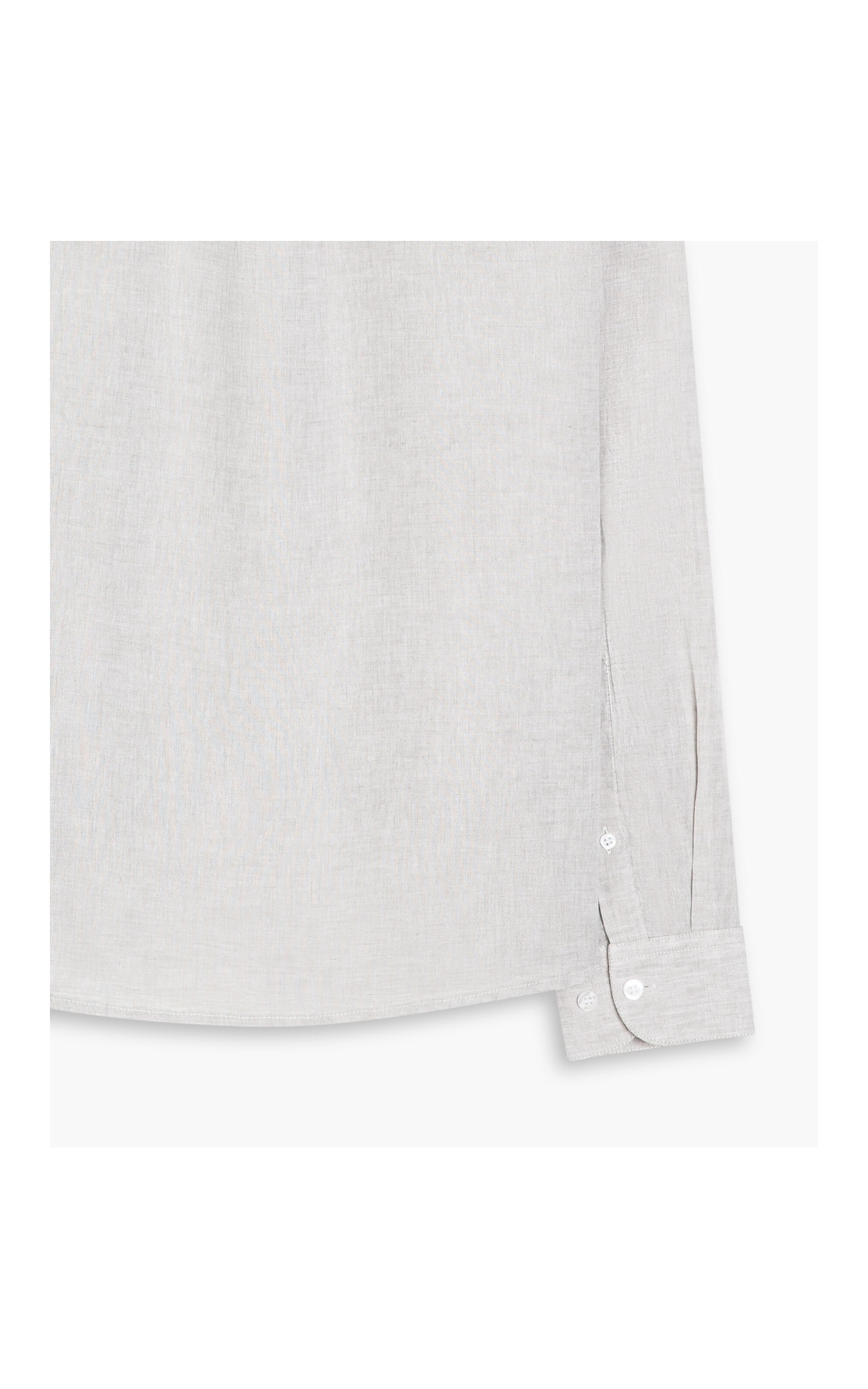 Camisa Linho  Cross Dye Silver Gray