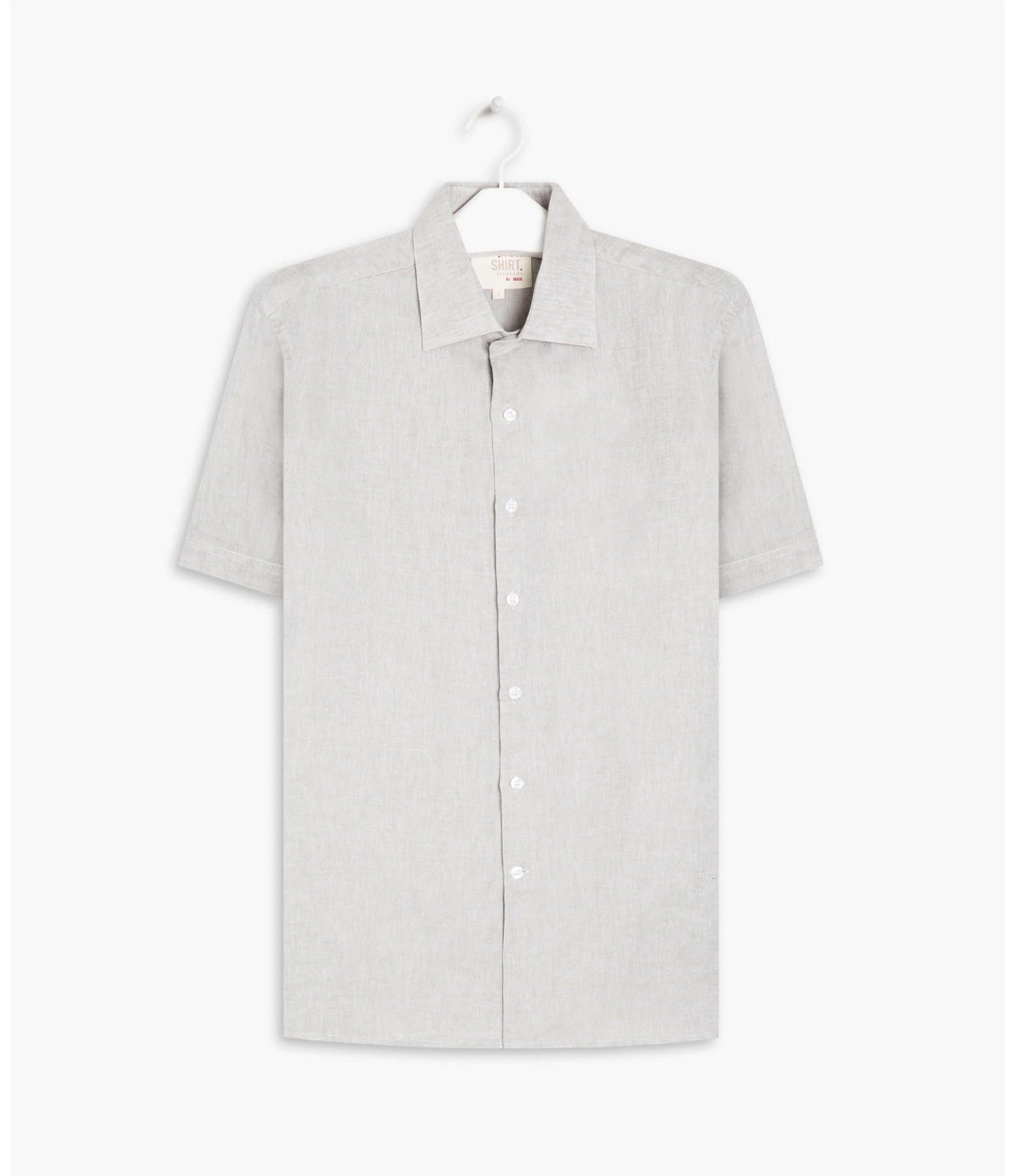 Camisa Linho  Cross Silver Gray
