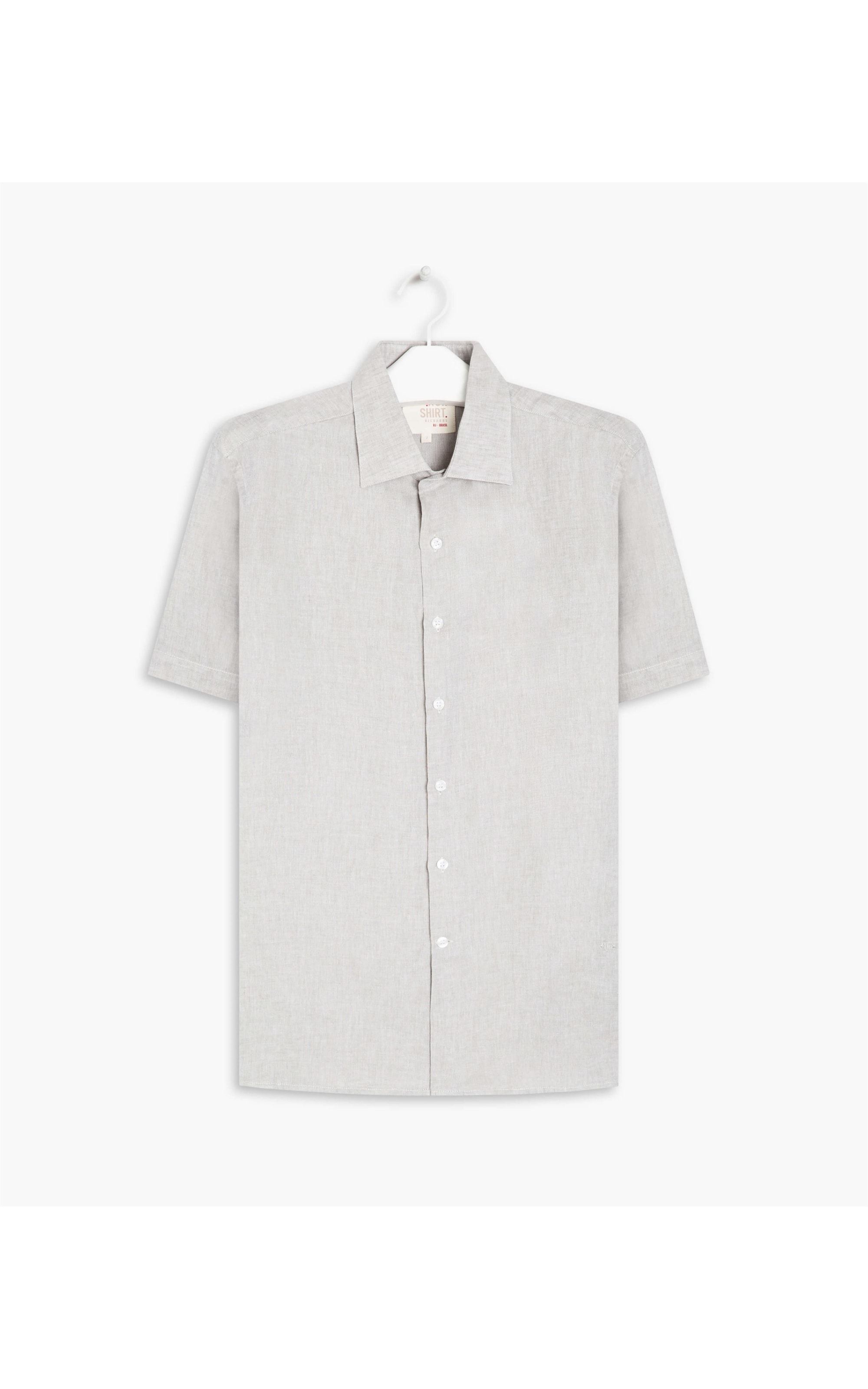 Camisa Linho  Cross Silver Gray