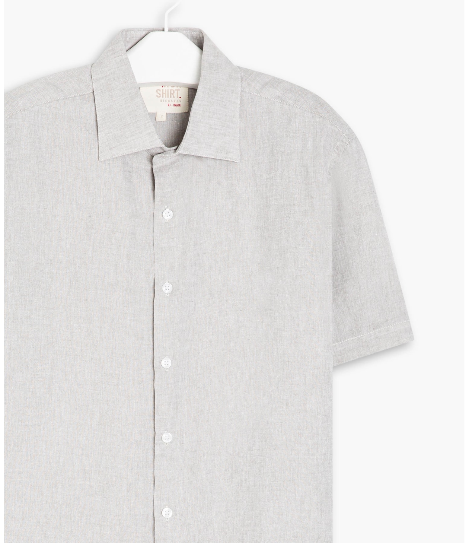 Camisa Linho  Cross Silver Gray