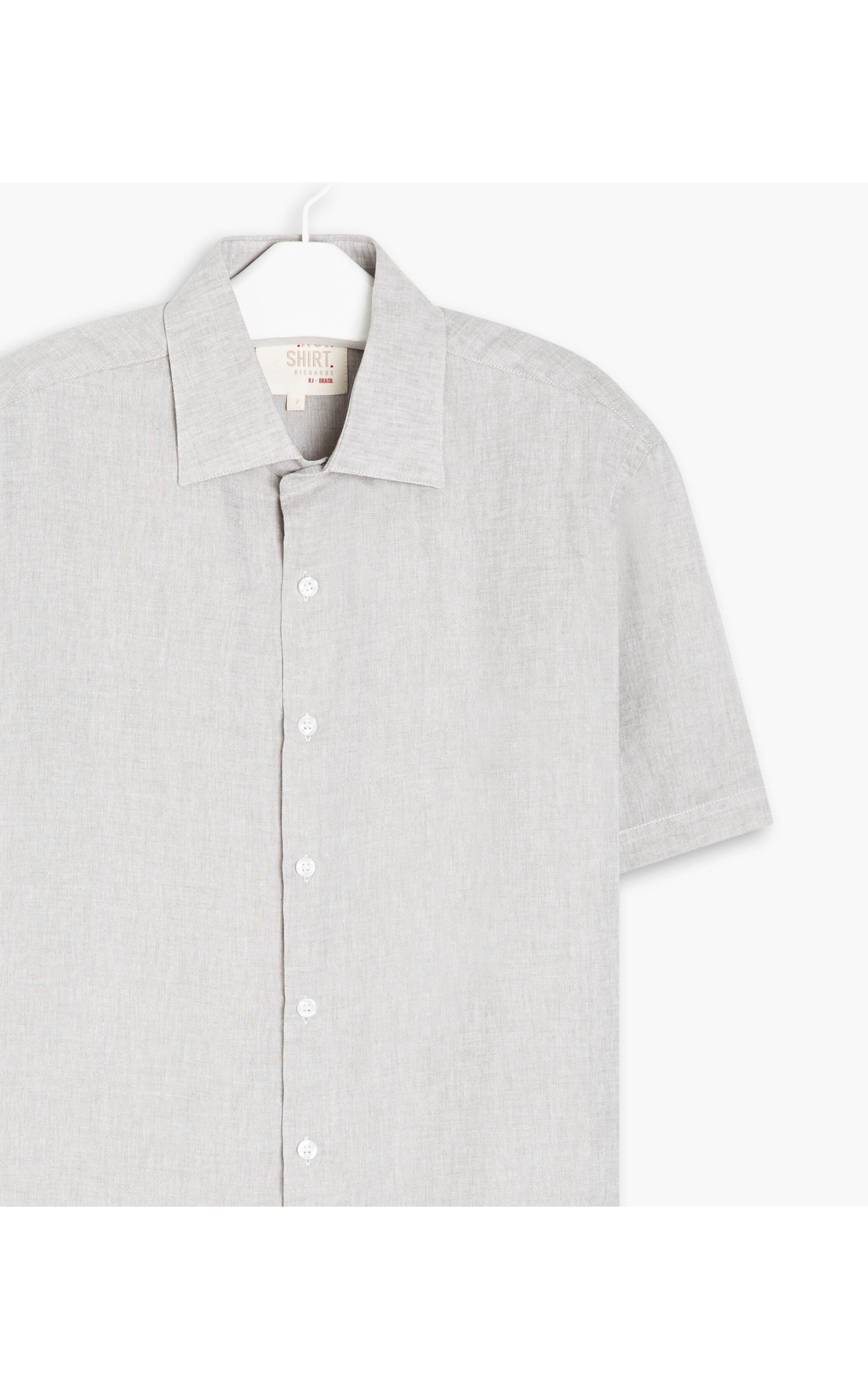 Camisa Linho  Cross Silver Gray