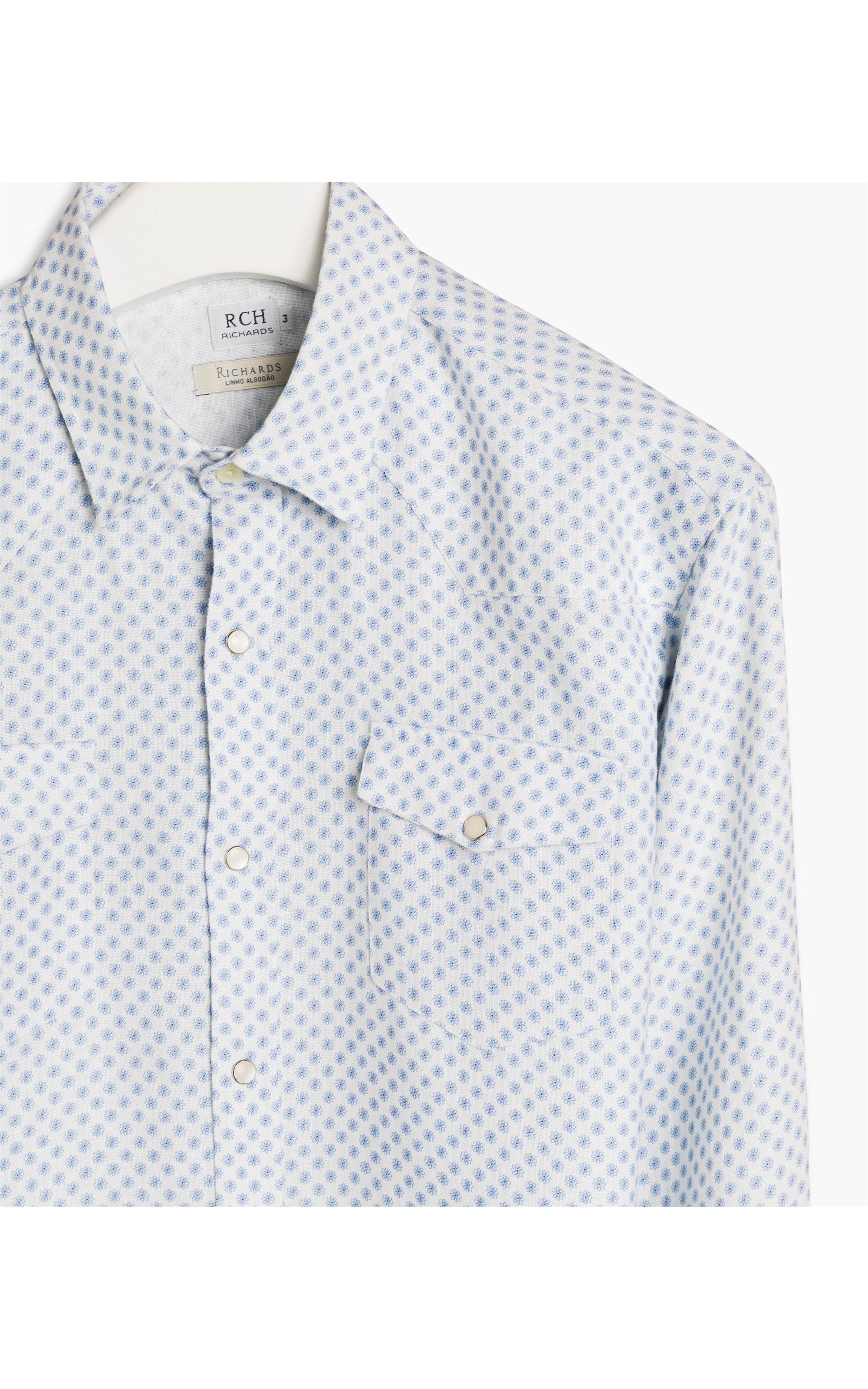 Camisa Linho  Daisy Azul