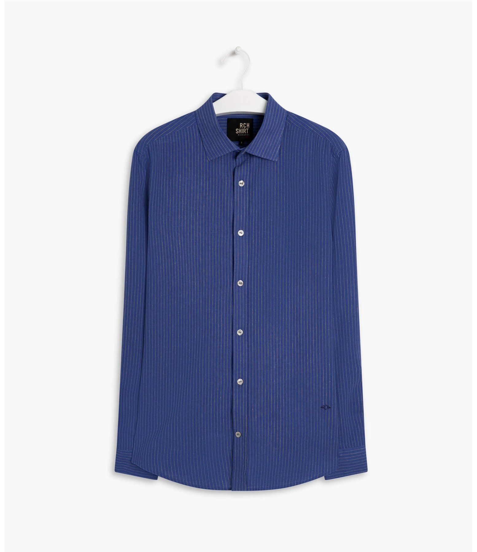 Camisa Linho  Davi Listrada Ml Royal