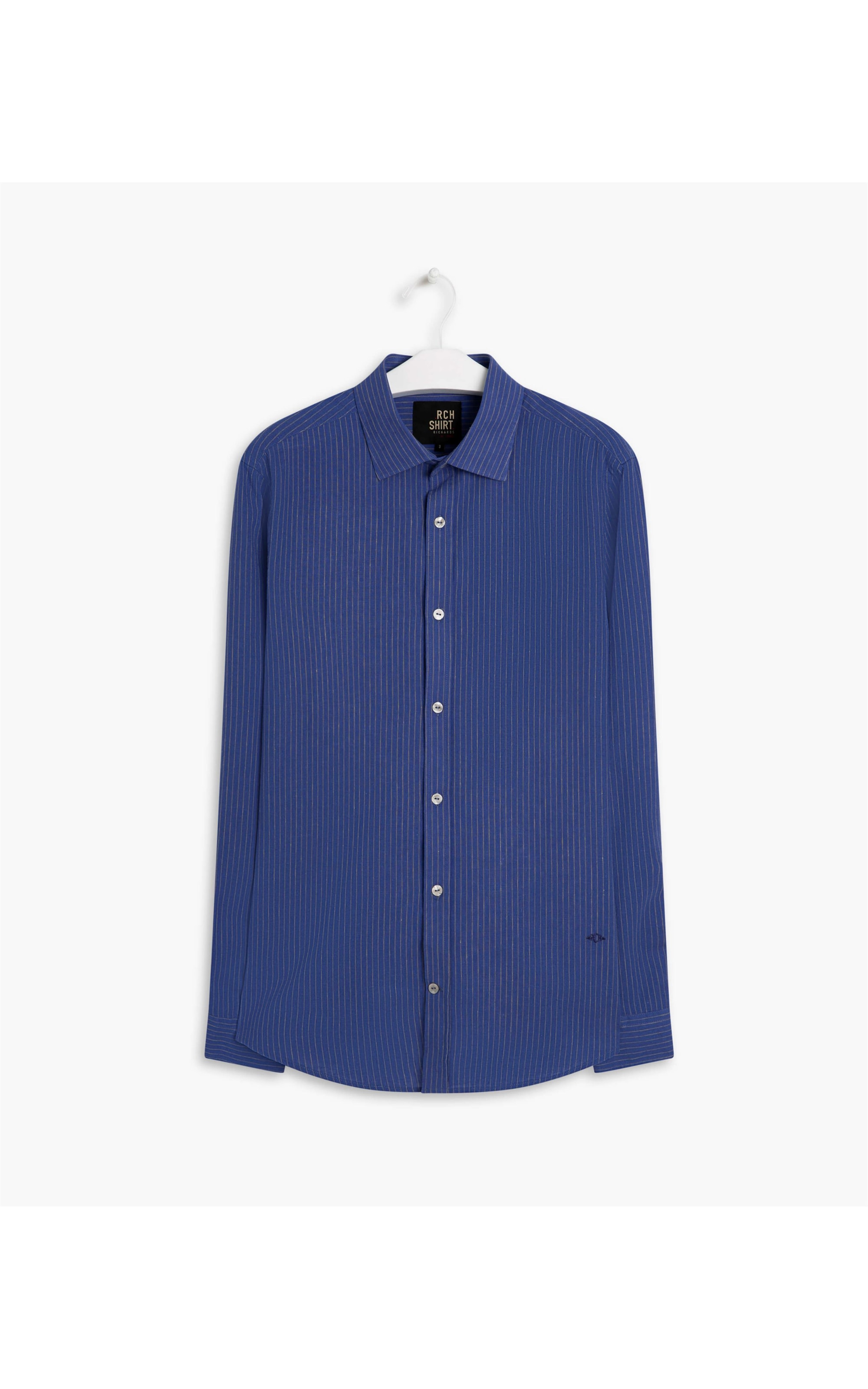 Camisa Linho  Davi Listrada Ml Royal