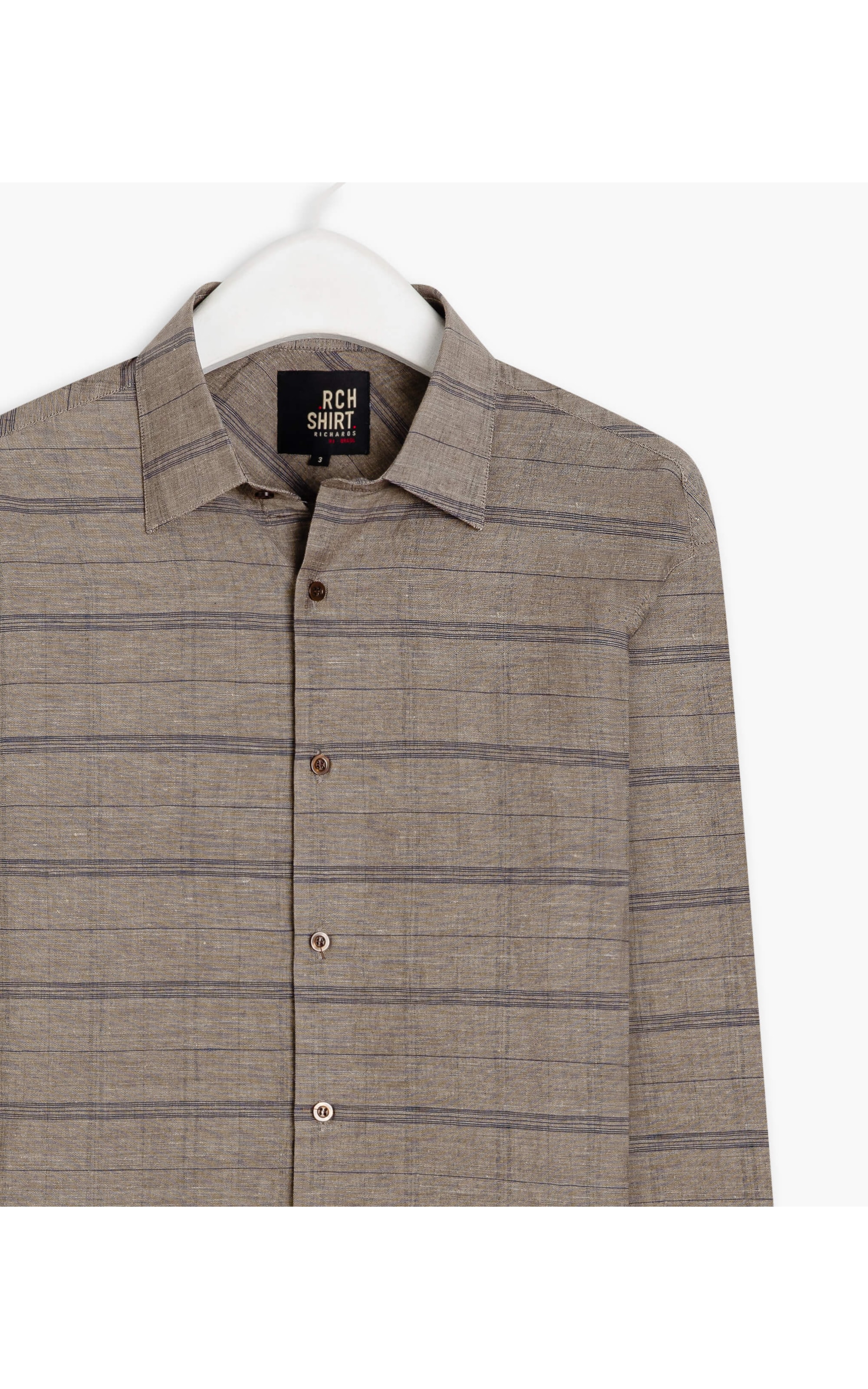 Camisa Linho  Deep Pattern Ml Marrom