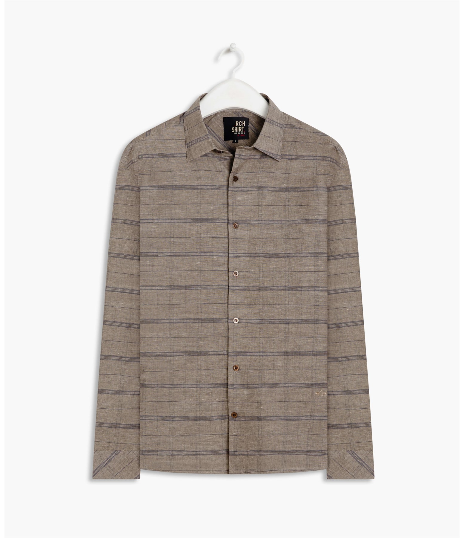 Camisa Linho  Deep Pattern Ml Marrom