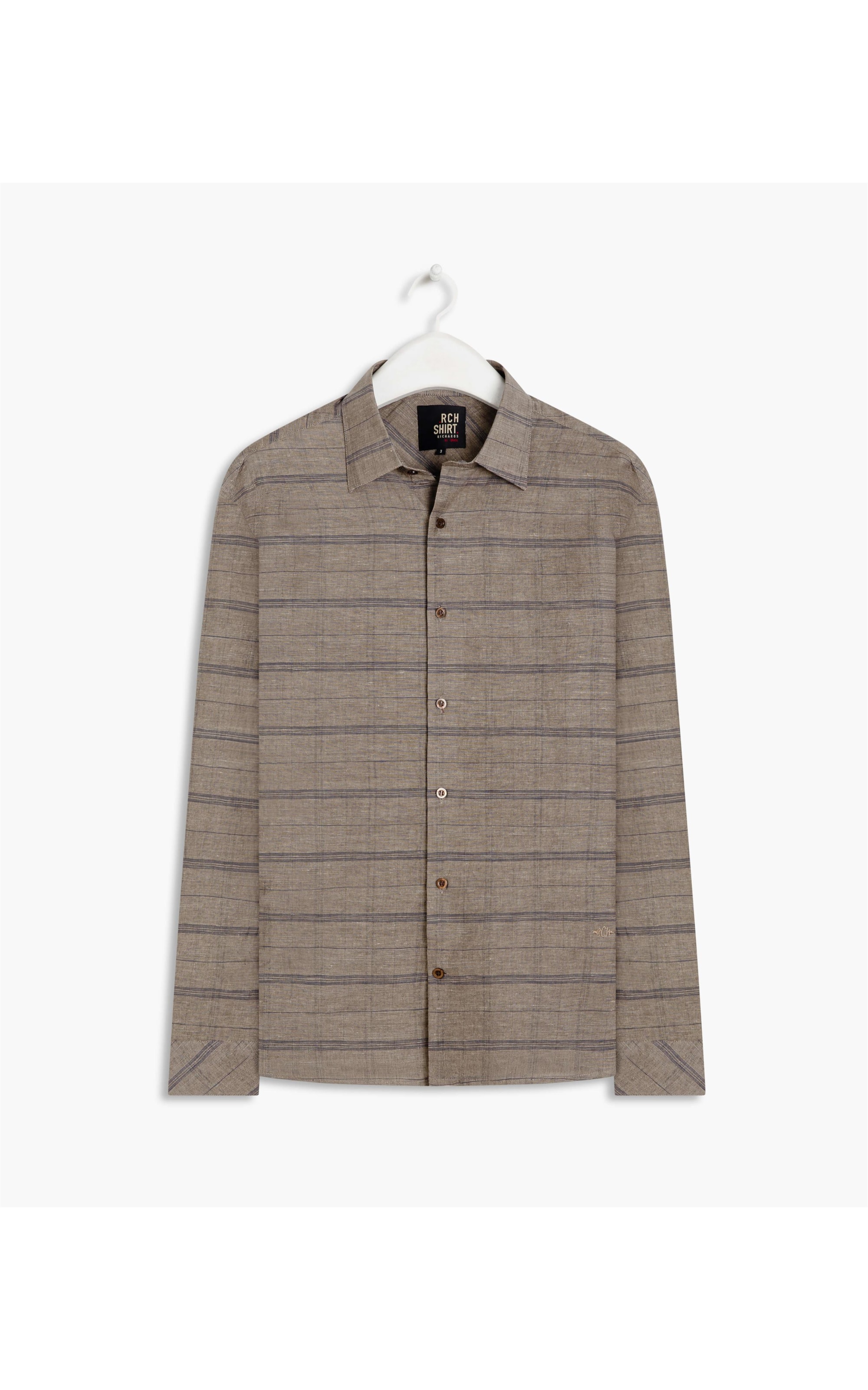 Camisa Linho  Deep Pattern Ml Marrom