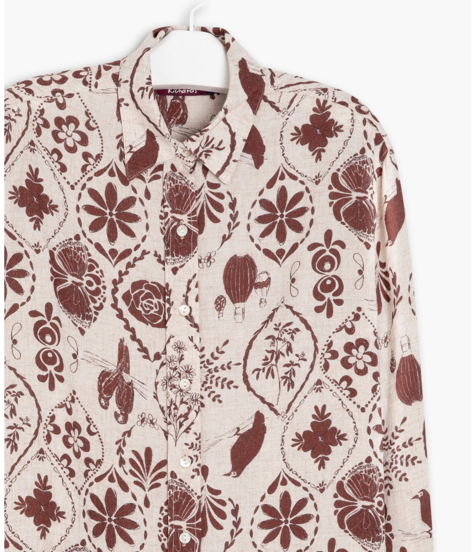 Camisa Linho  Deva Gotas Verde Army