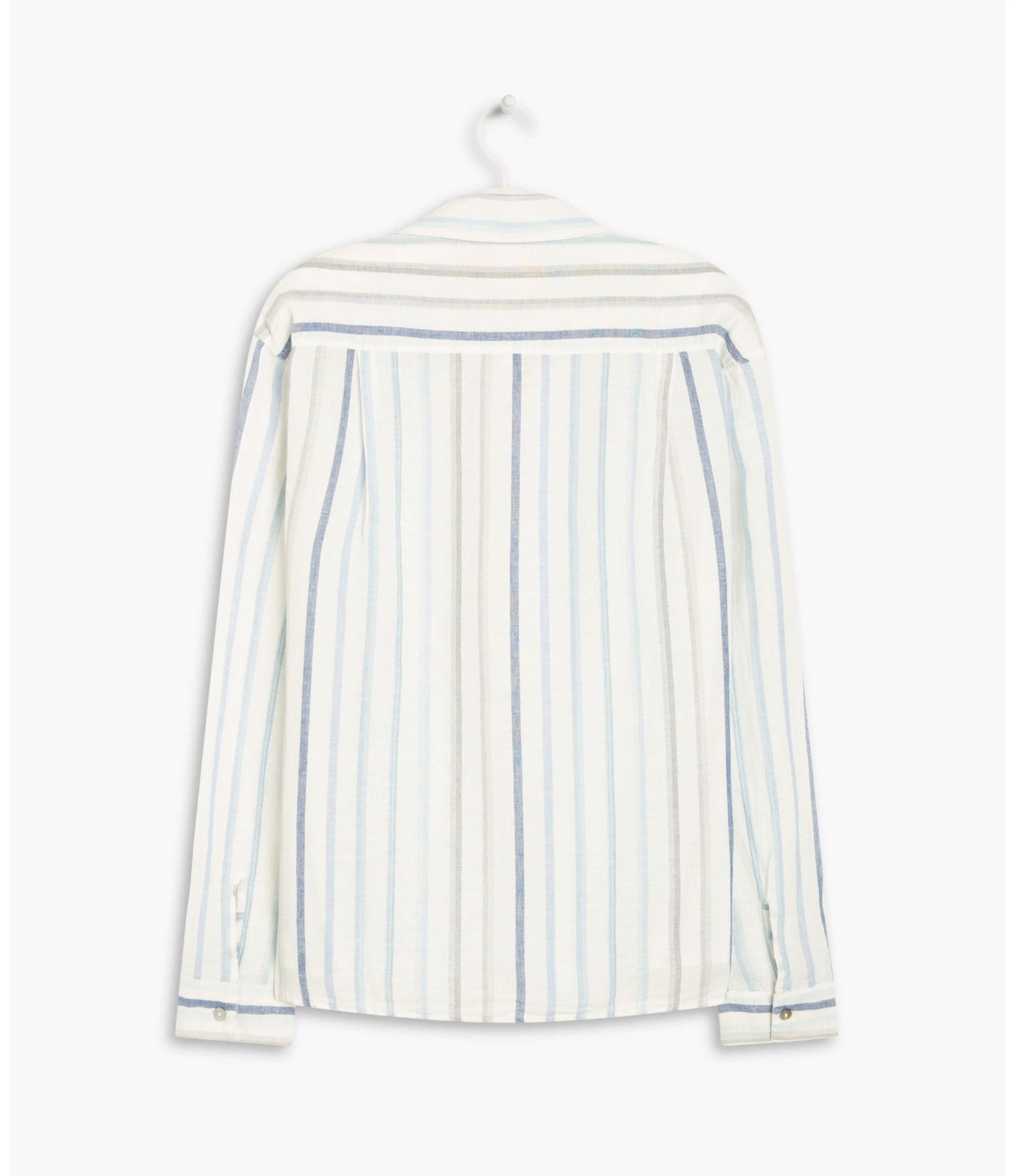 Camisa Linho  Deva Stripe Azul Claro