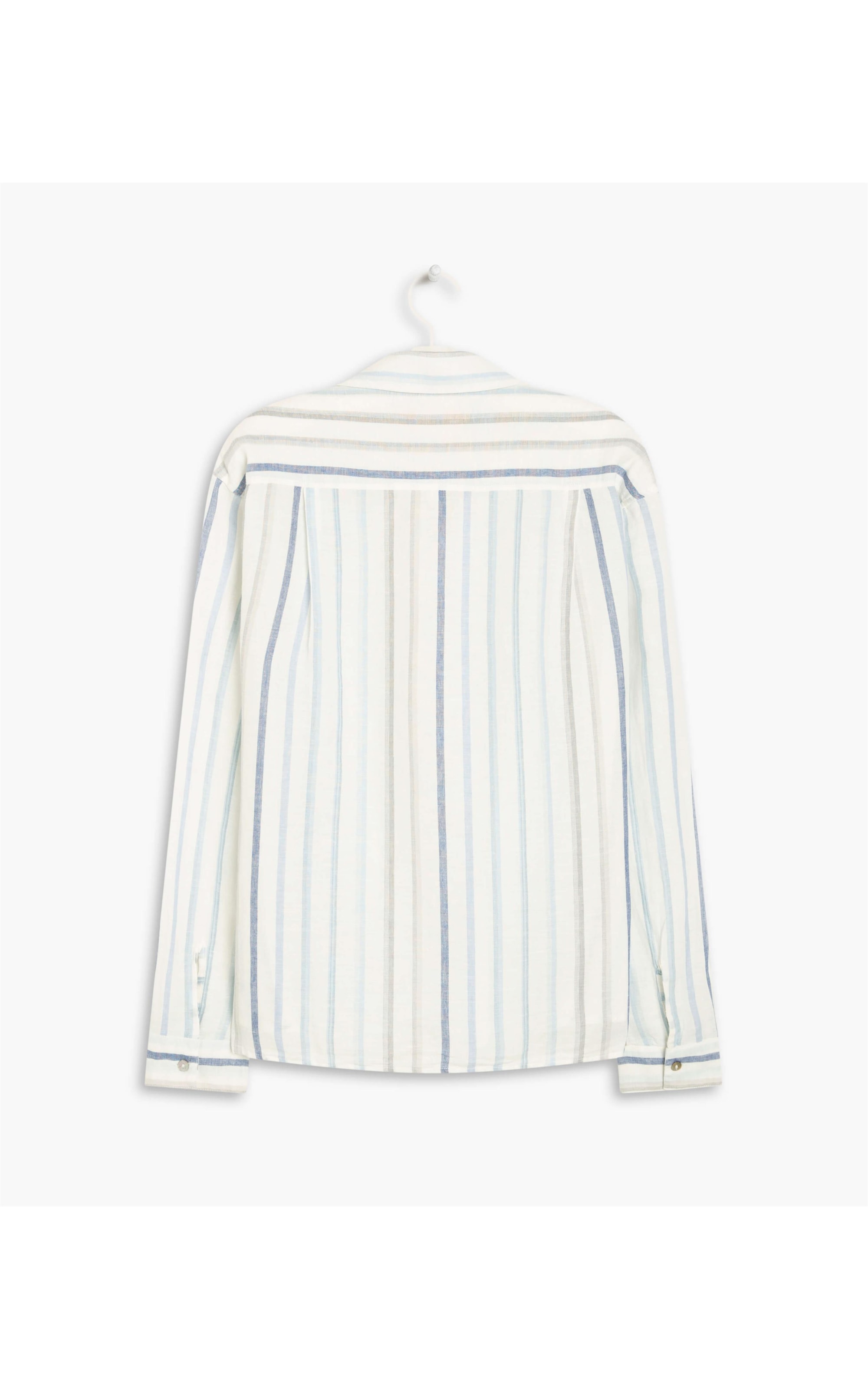 Camisa Linho  Deva Stripe Azul Claro