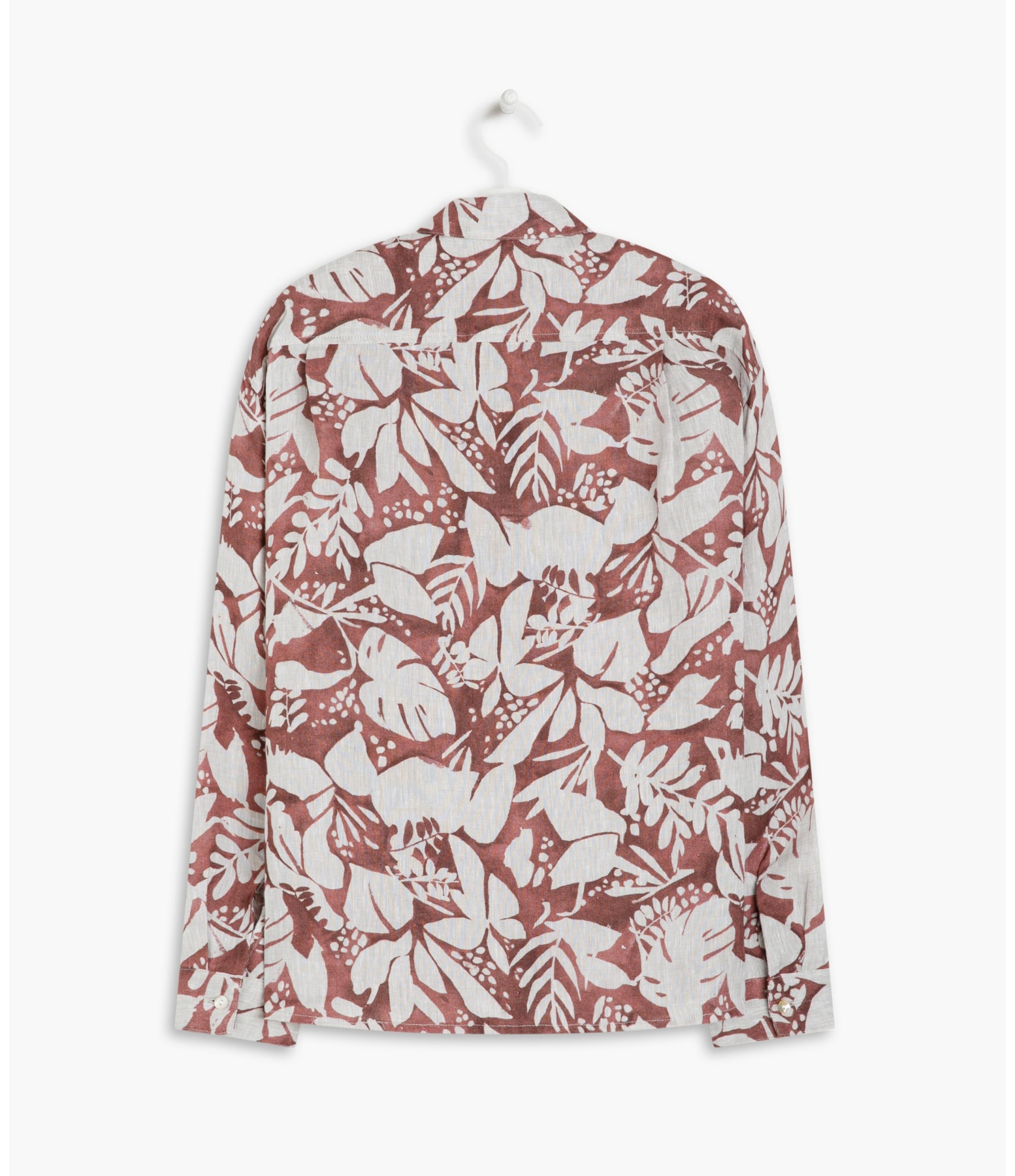 Camisa Linho  Deva Troptik Bordeaux