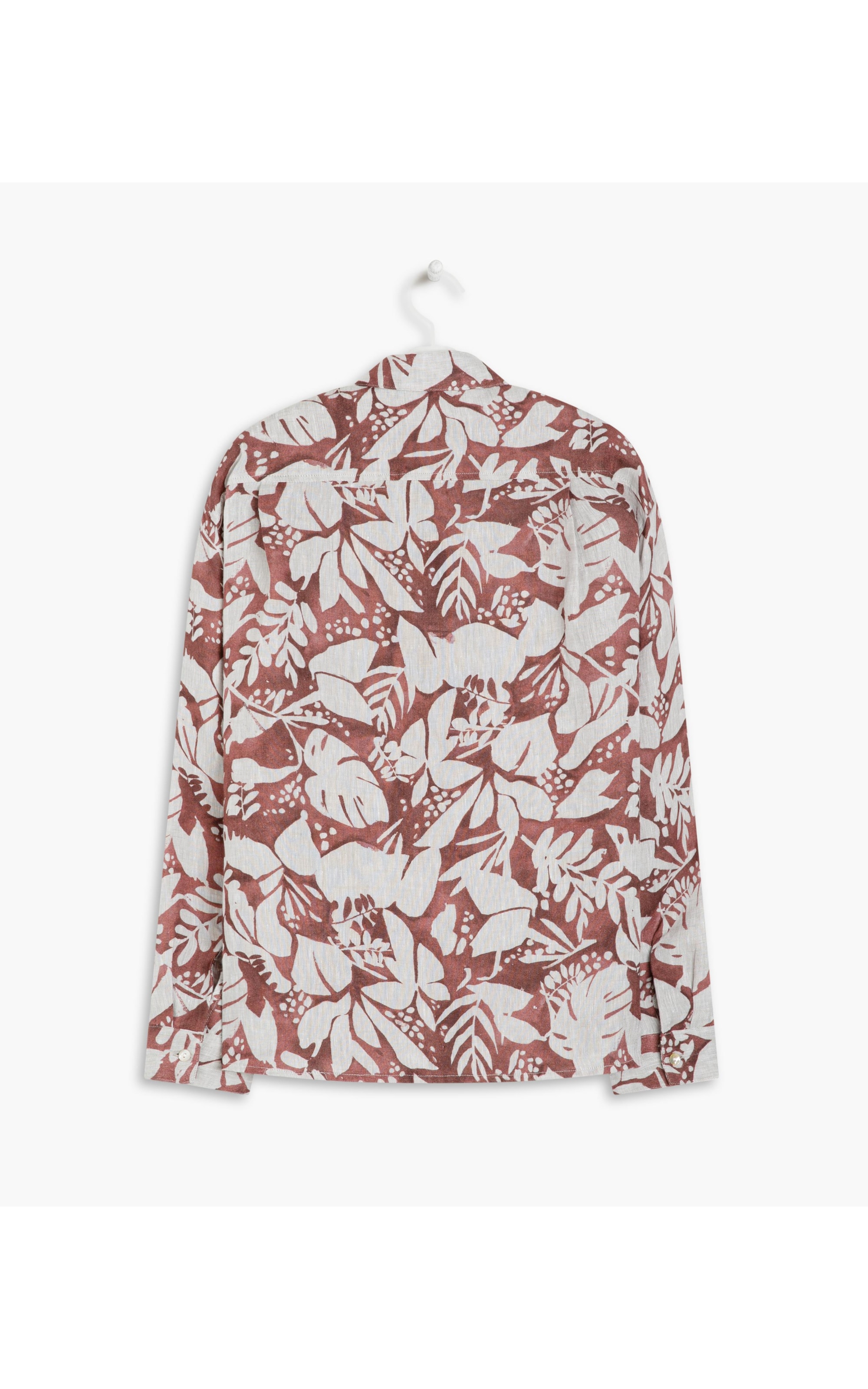 Camisa Linho  Deva Troptik Bordeaux