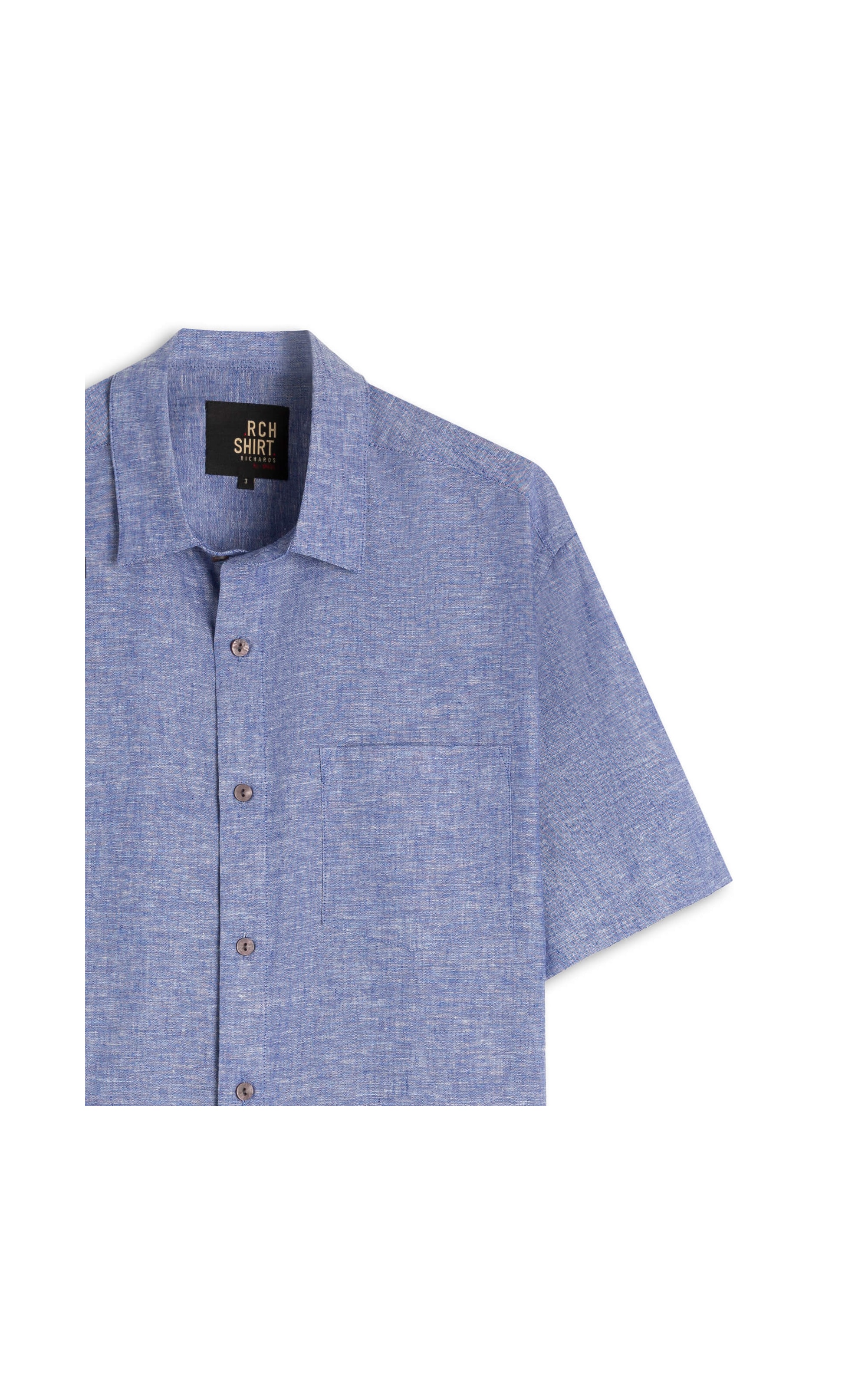 Camisa Linho  Douglas Mc Azul Bic