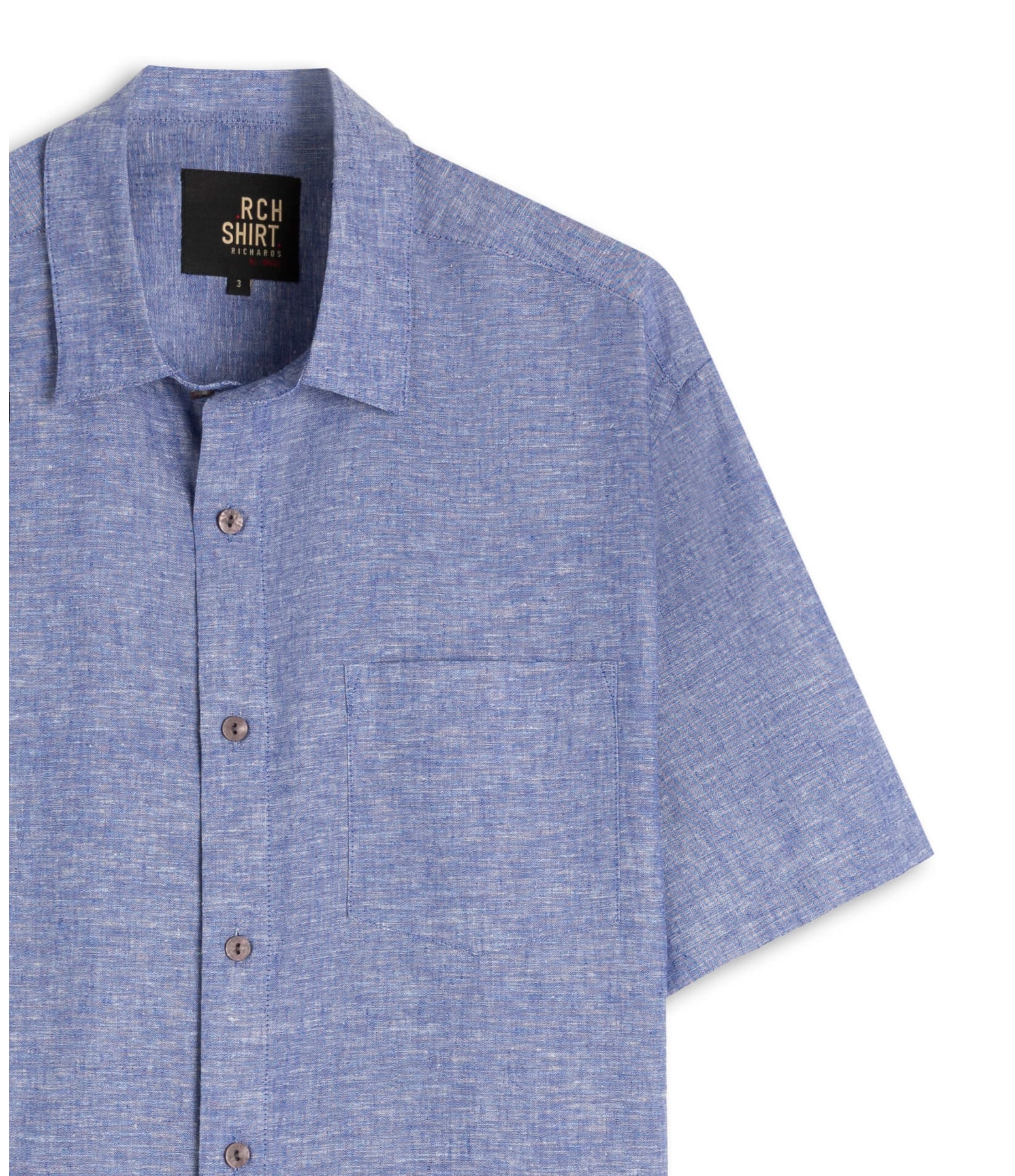 Camisa Linho  Douglas Mc Azul Bic