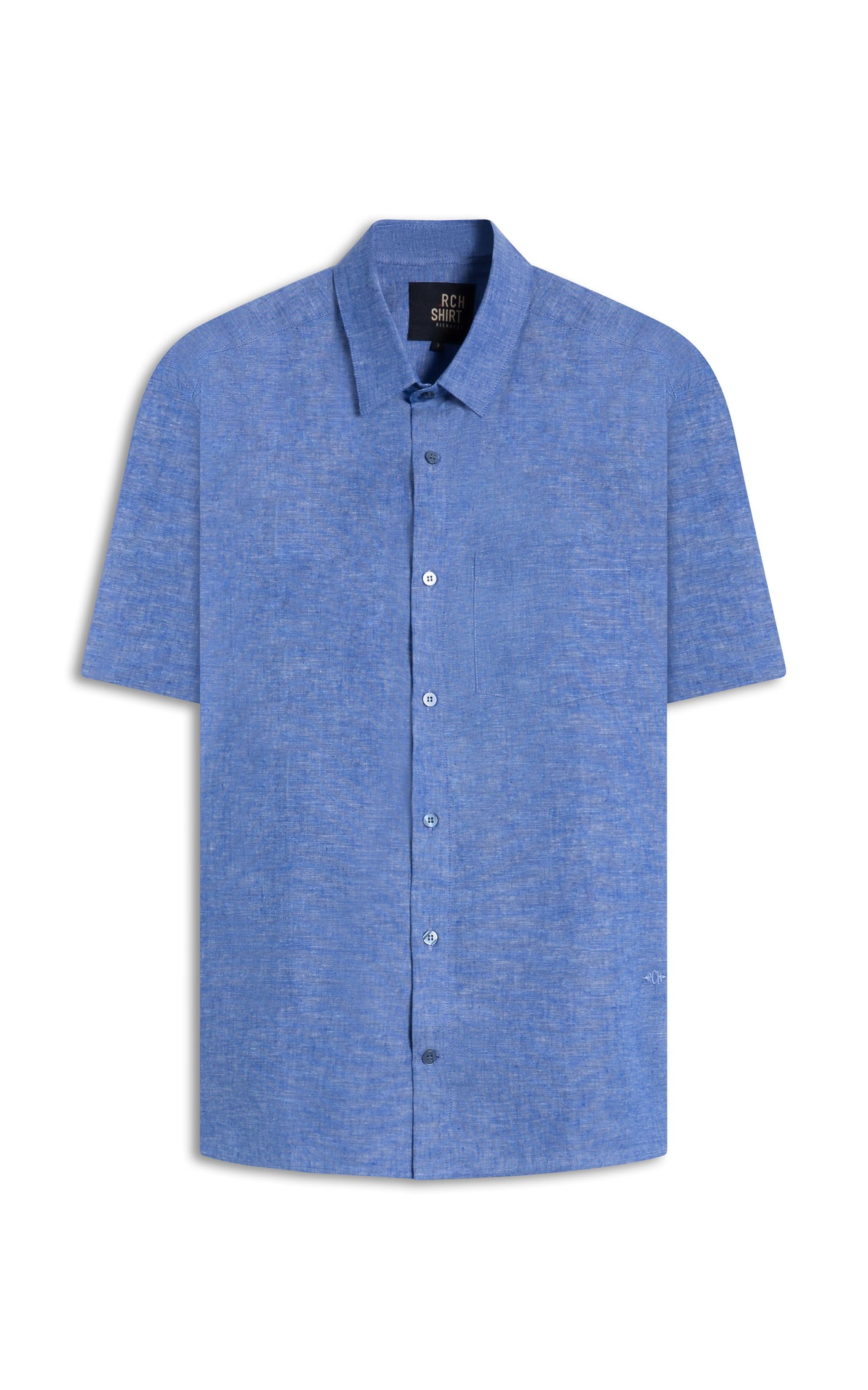 Camisa Linho  Douglas Mc Dark Navy