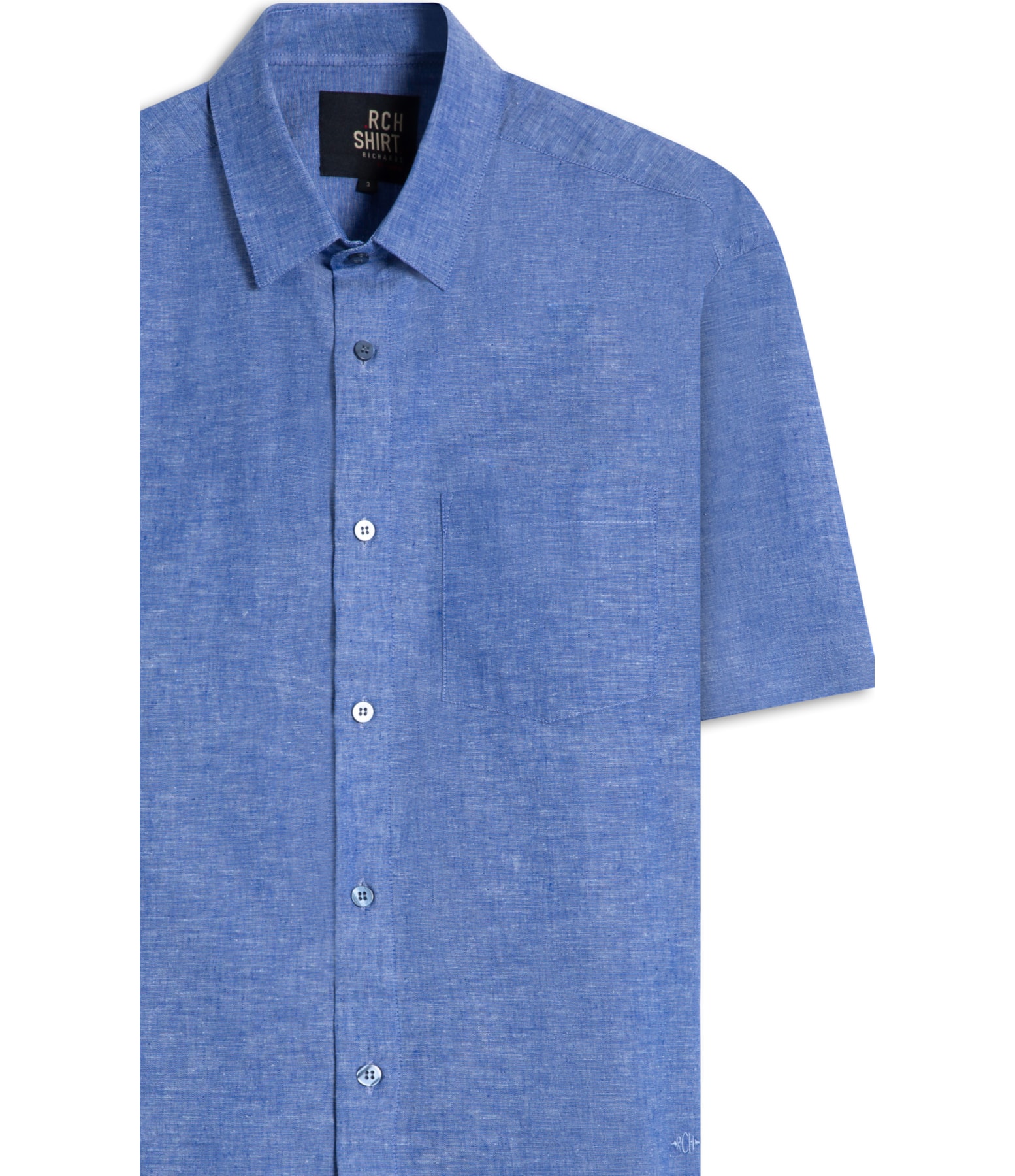 Camisa Linho  Douglas Mc Dark Navy