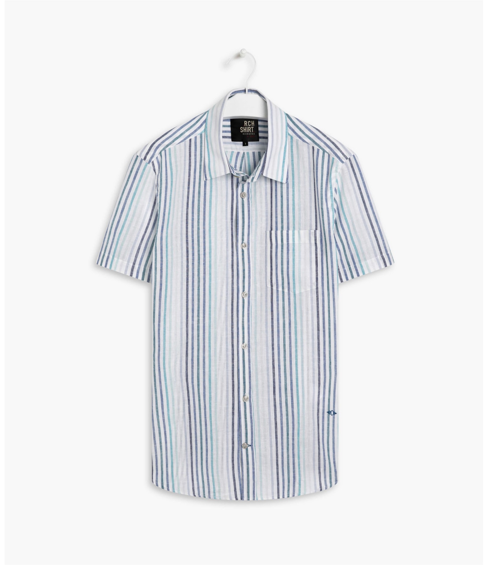 Camisa Linho  Edu Listrada Mc Turquesa