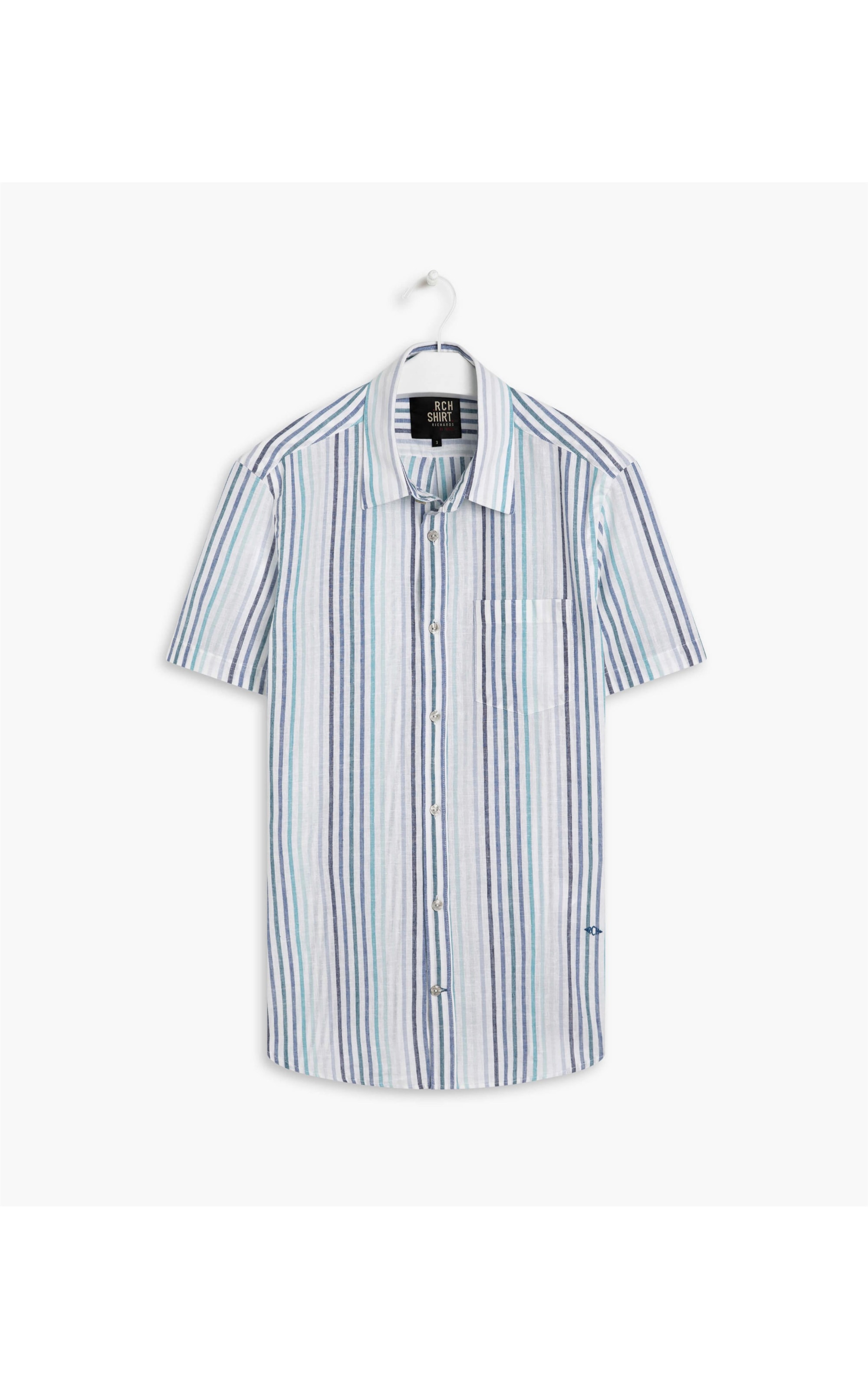 Camisa Linho  Edu Listrada Mc Turquesa