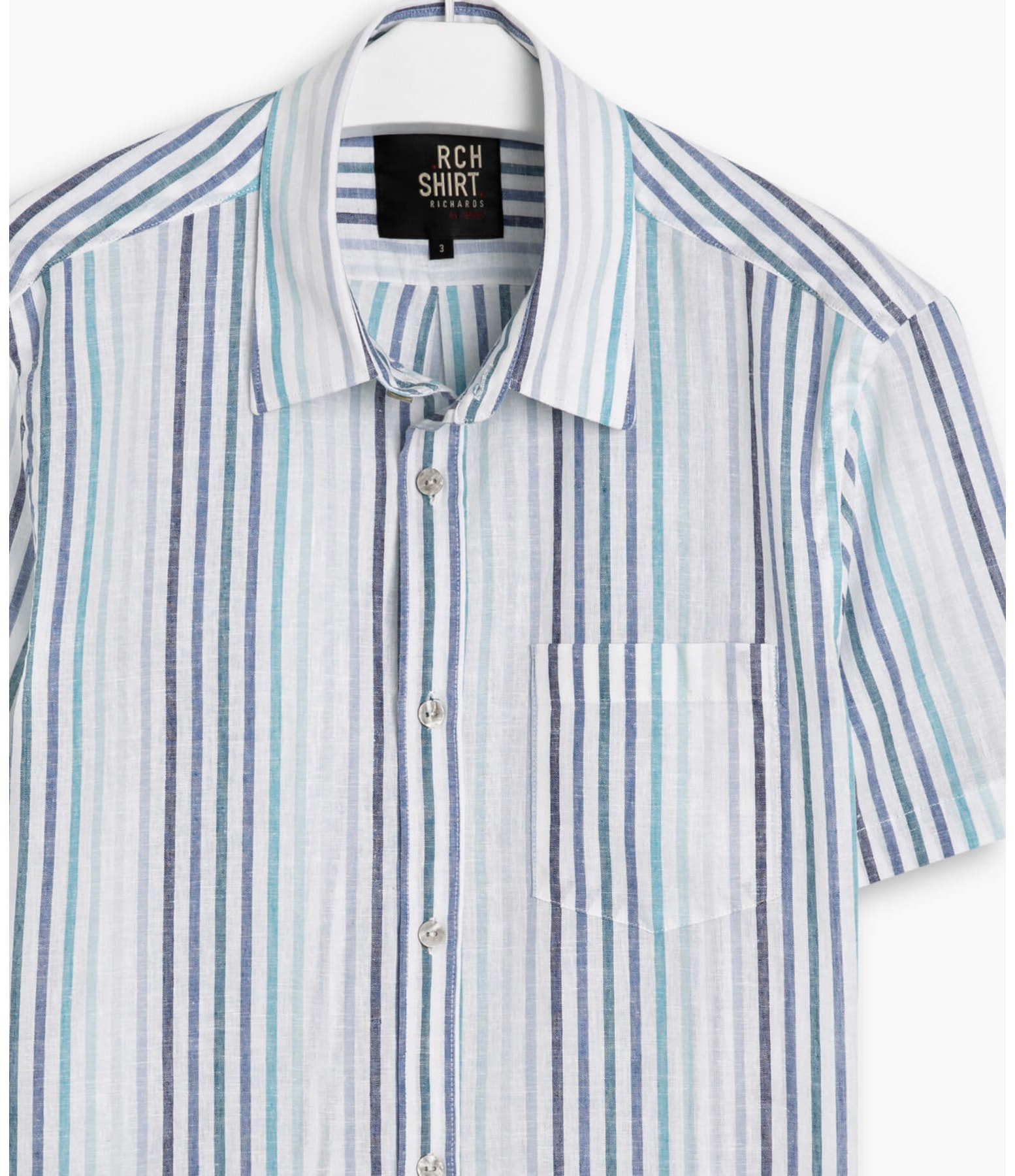 Camisa Linho  Edu Listrada Mc Turquesa