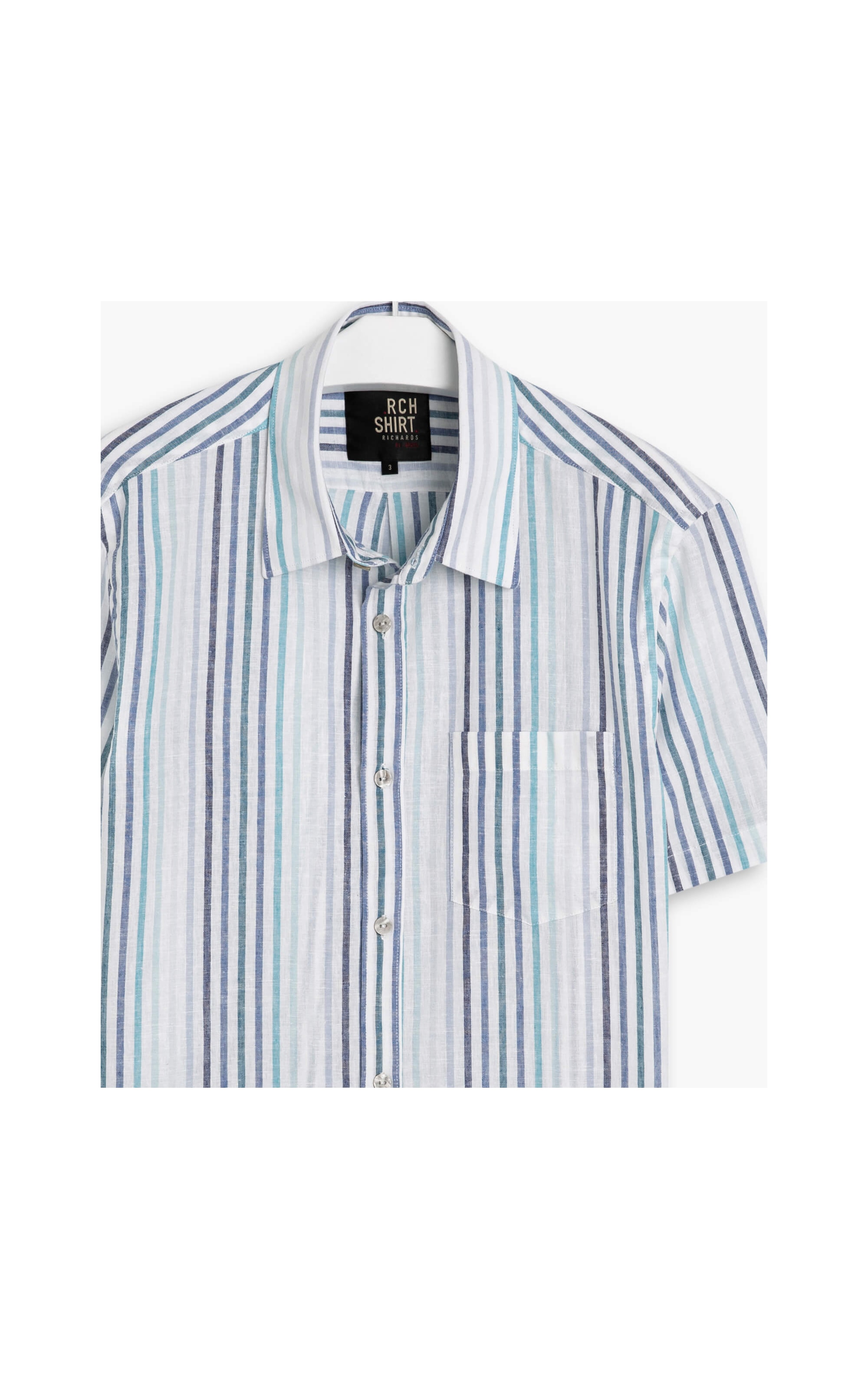 Camisa Linho  Edu Listrada Mc Turquesa