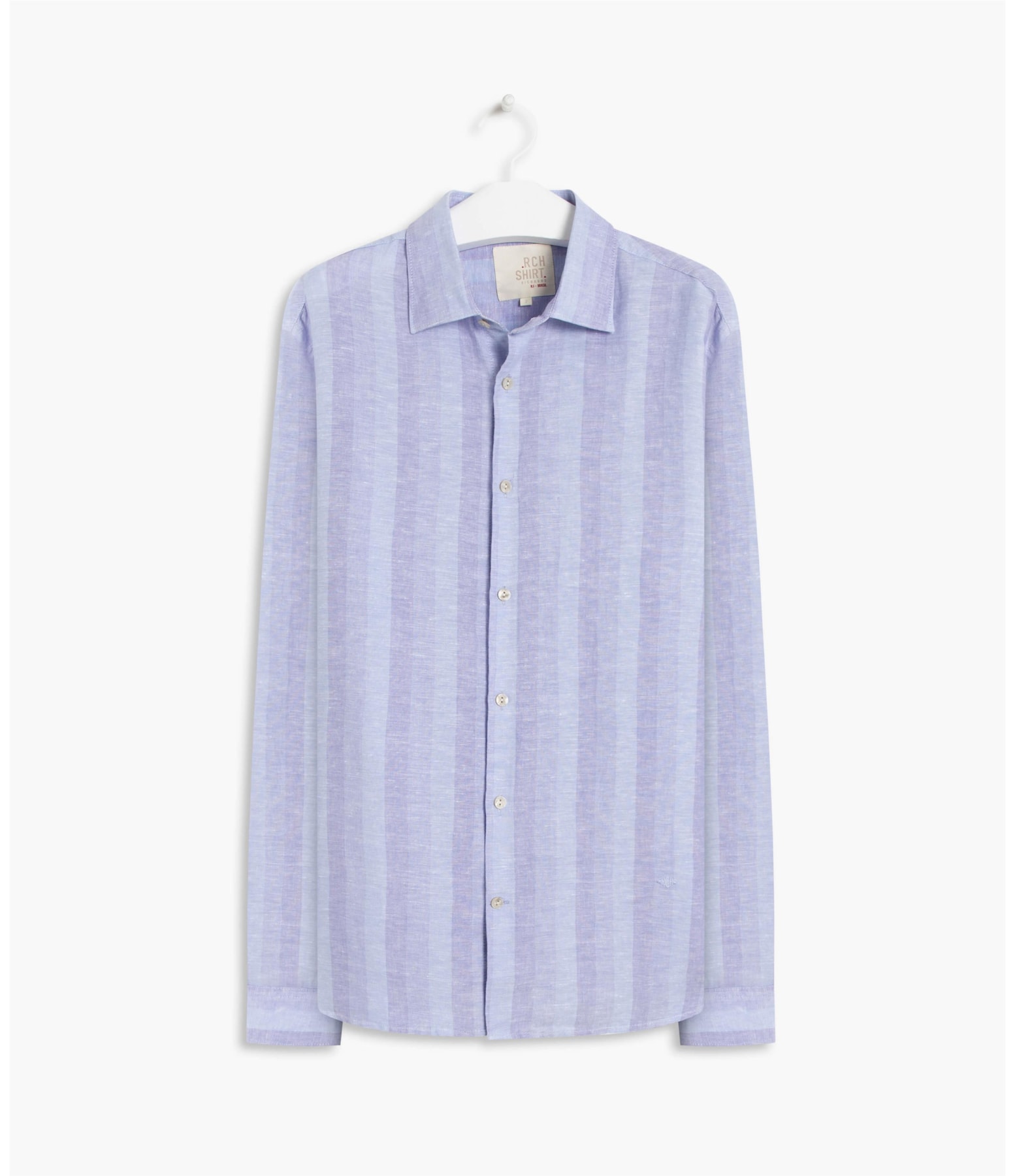 Camisa Linho  Emanuel Azul Bic