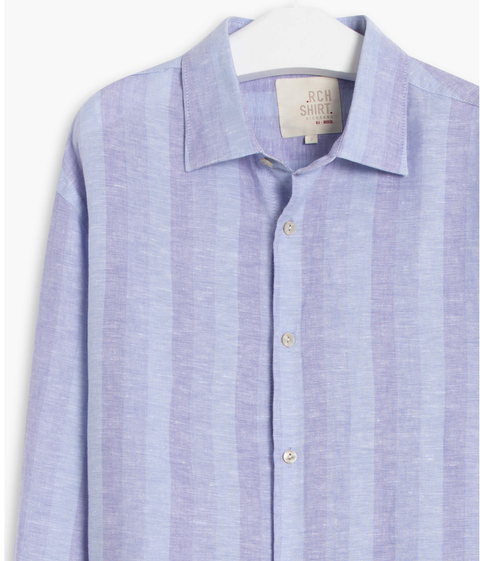Camisa Linho  Emanuel Azul Bic